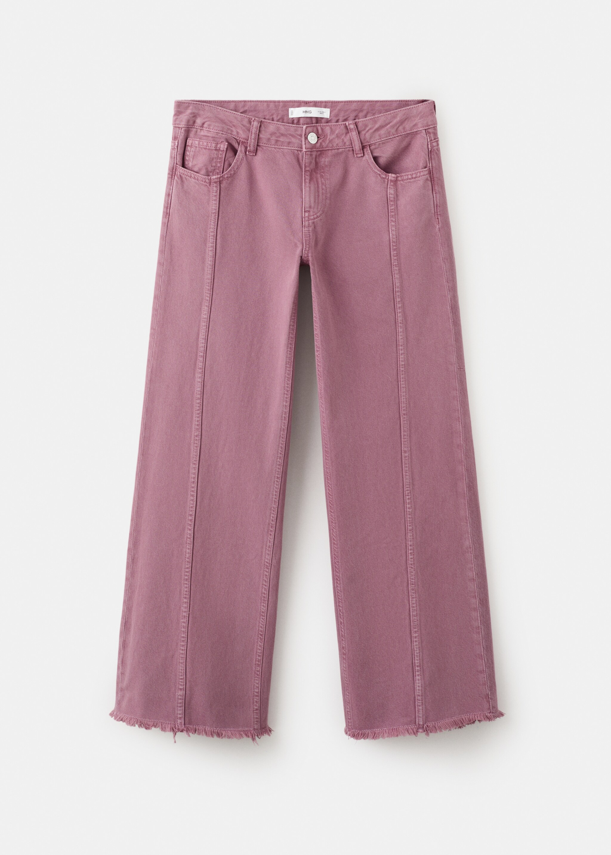 Jean taille basse coutures - Article sans modèle, Rose. Ref: 27051277-00.