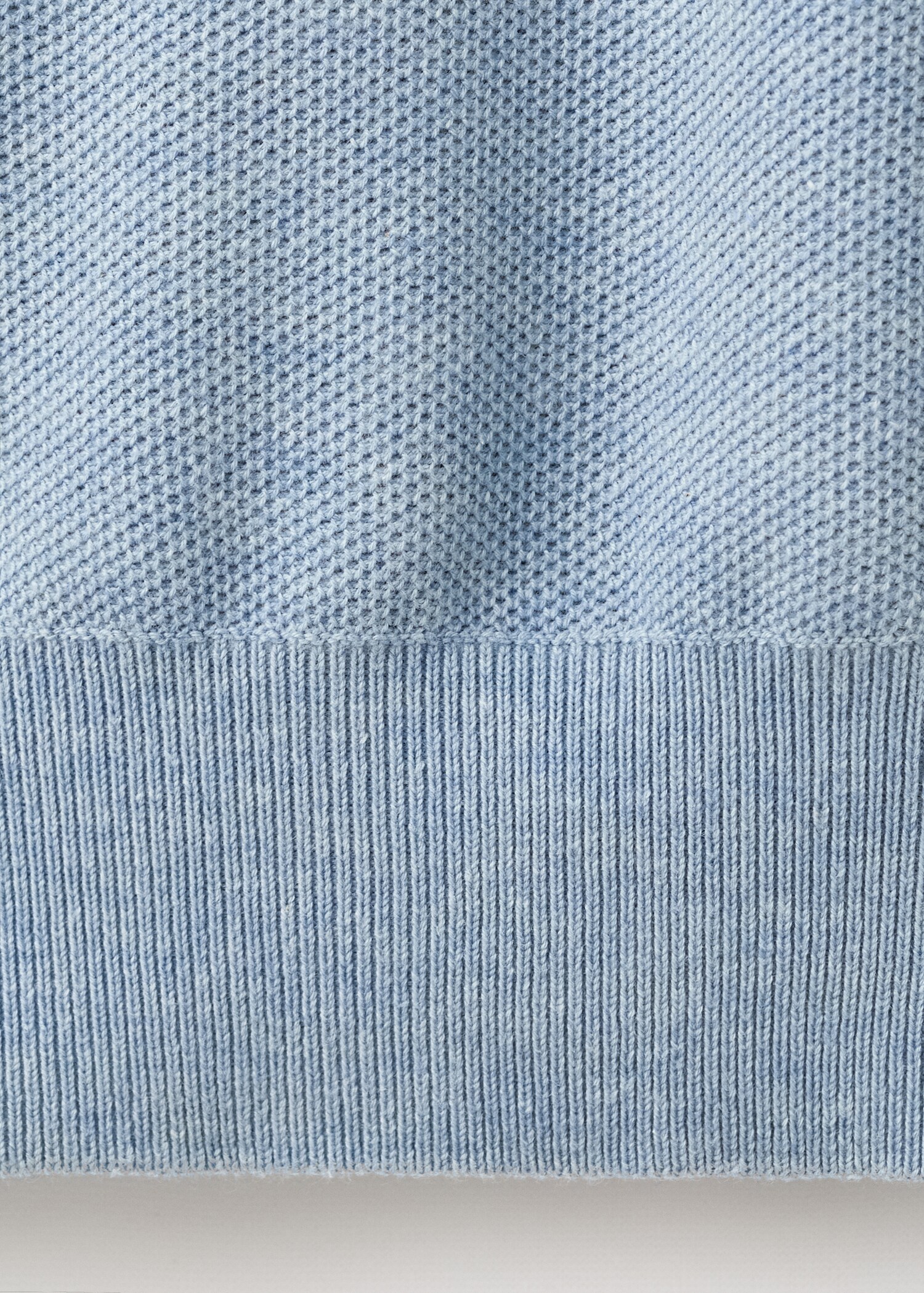 Micro-structured cotton polo shirt - Details of the article 0