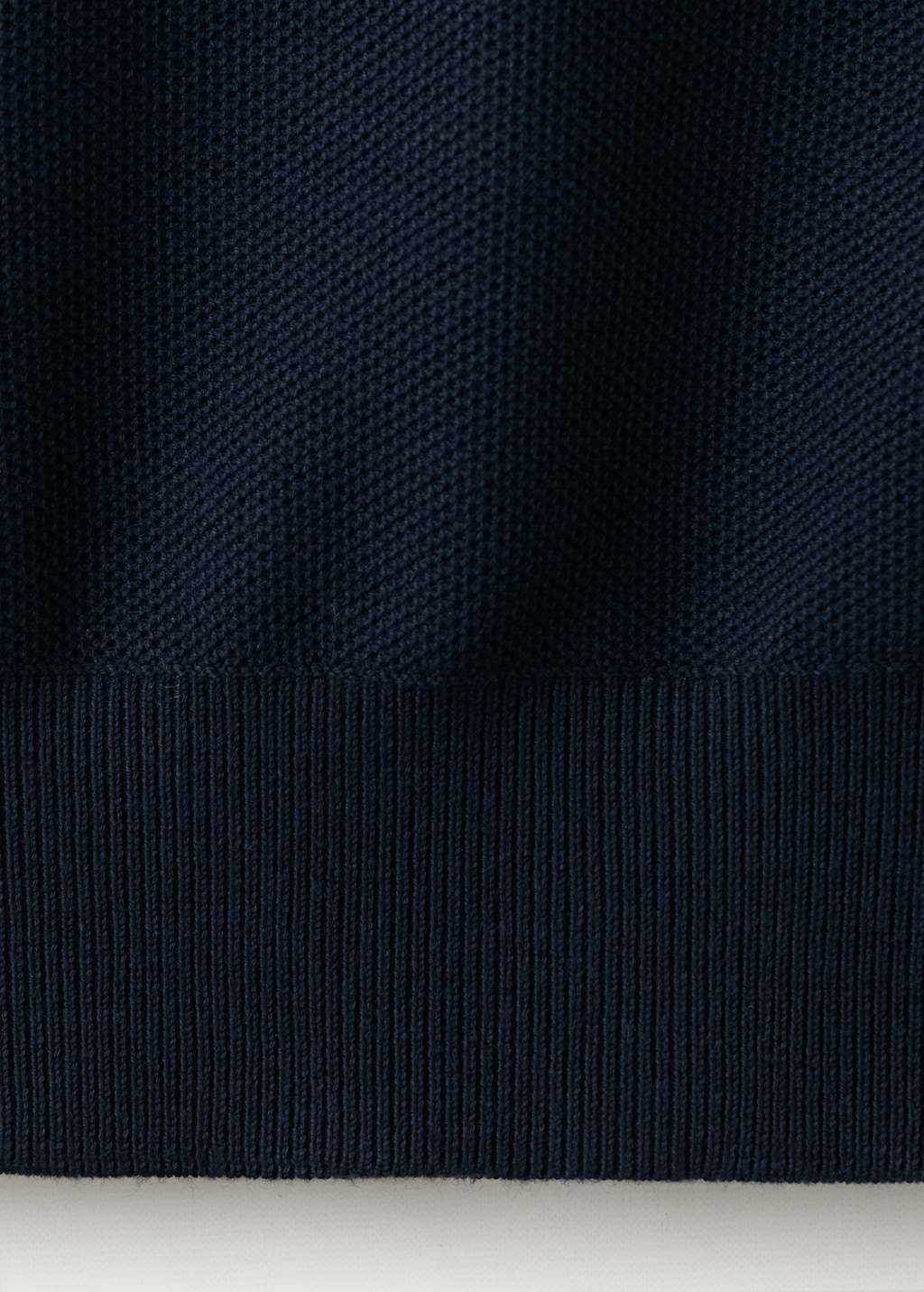 Micro-structured cotton polo shirt