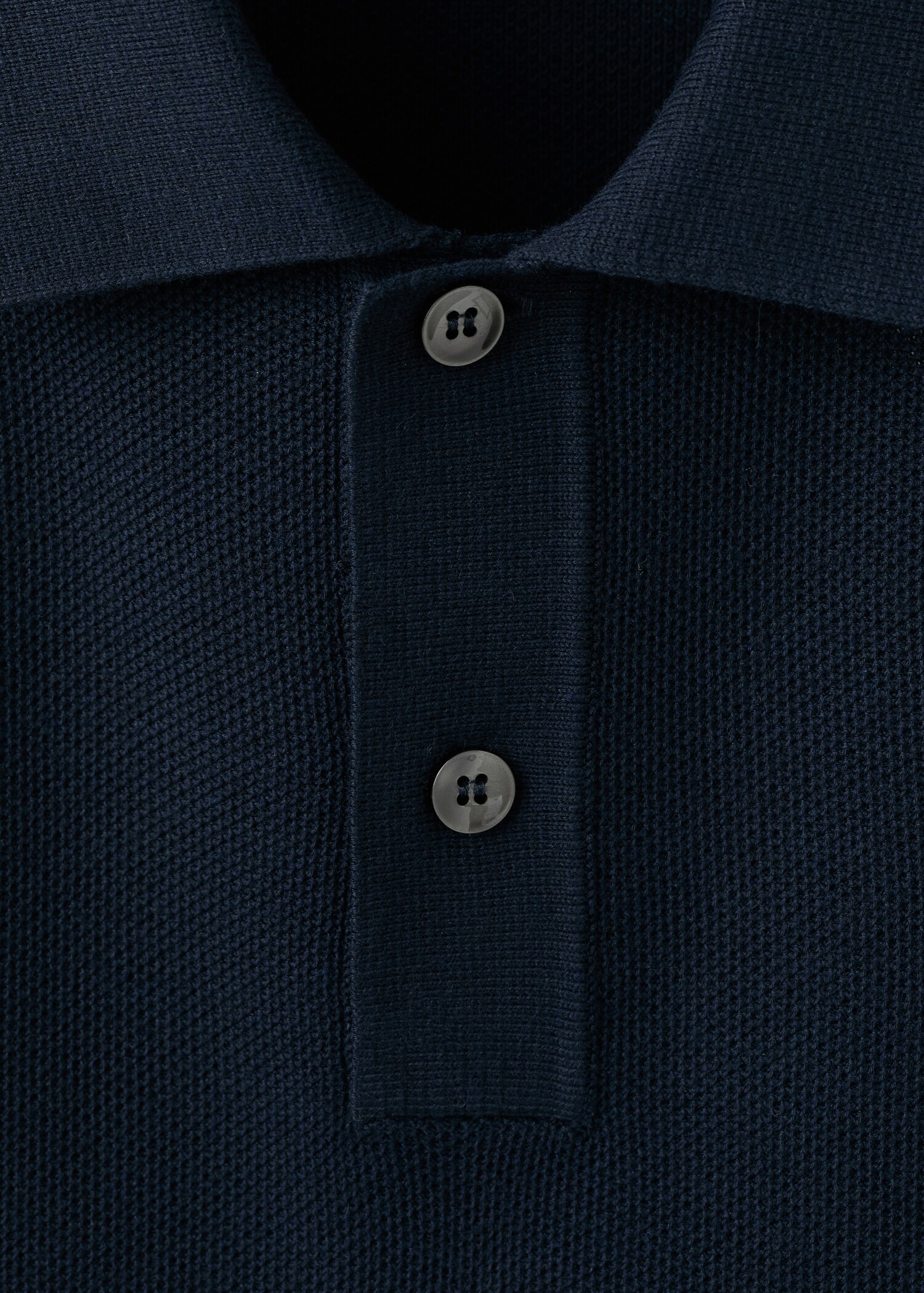 Micro-structured cotton polo shirt - Details of the article 8