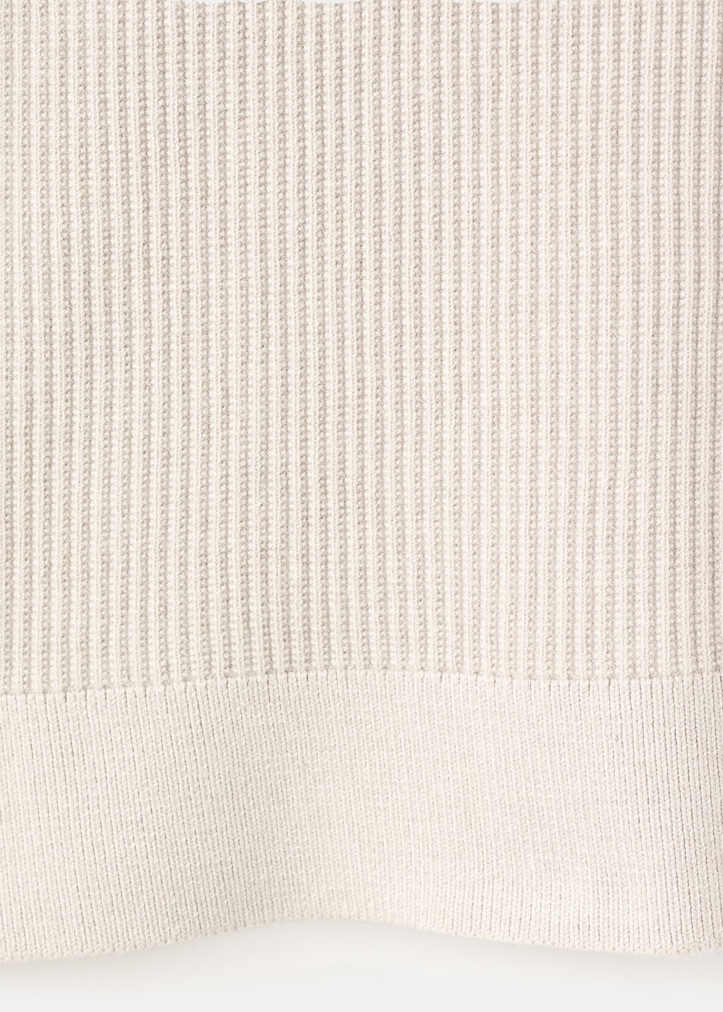 Cotton-blend ribbed polo sweater