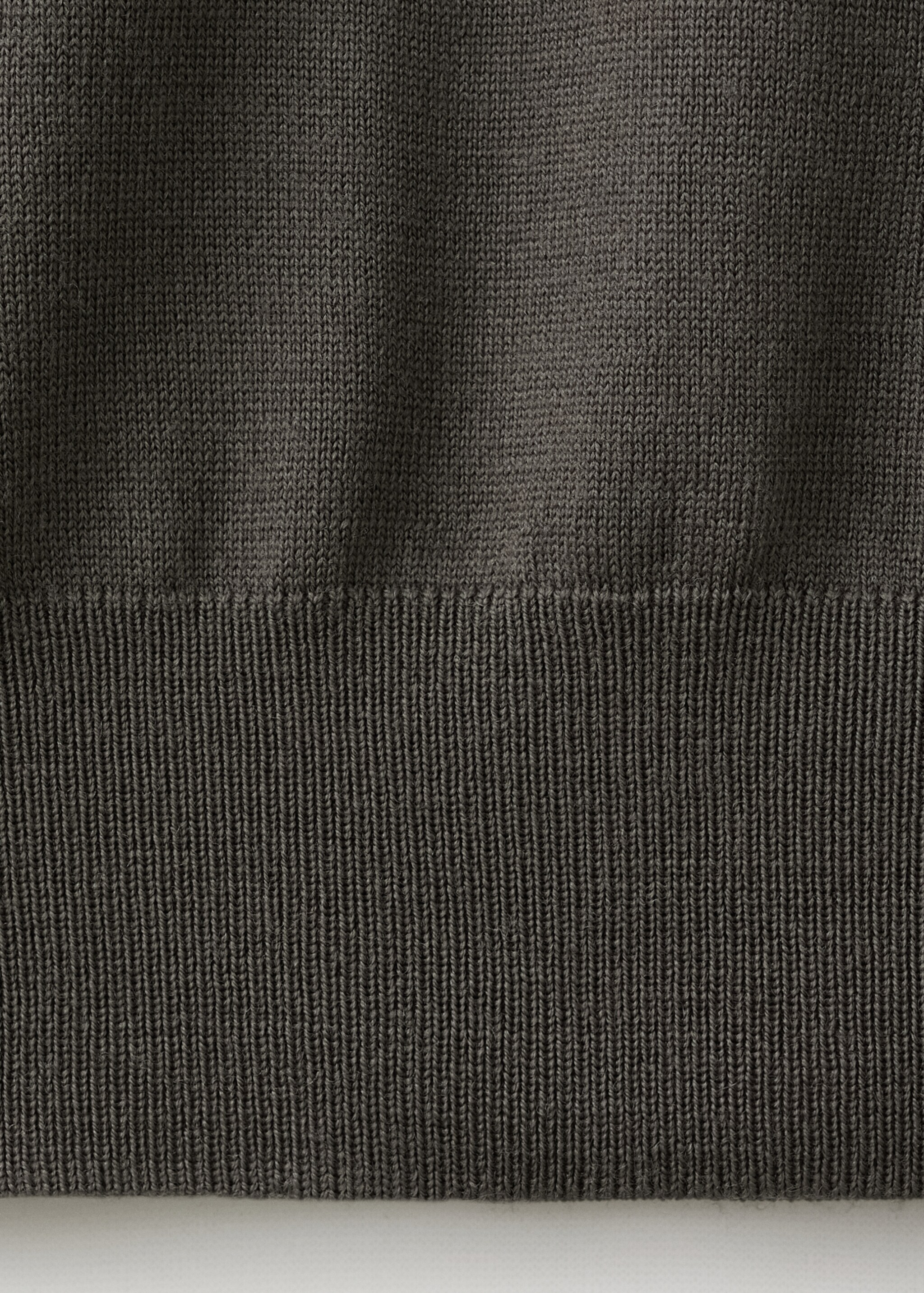 100% merino wool polo sweater - Details of the article 0, Medium Brown. Ref: 27051283-00.
