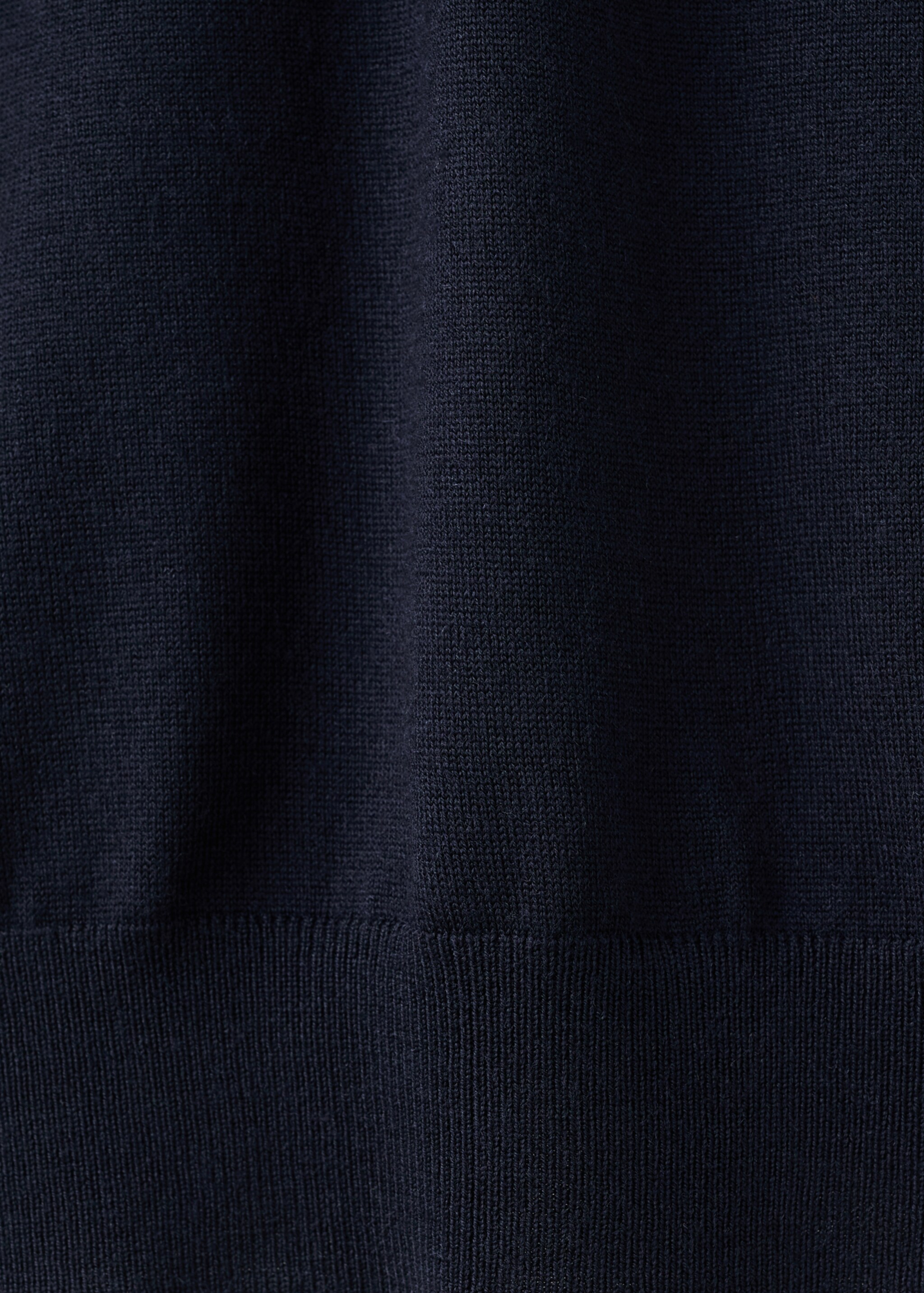 100% merino wool polo sweater - Details of the article 0, Navy. Ref: 27051283-00.