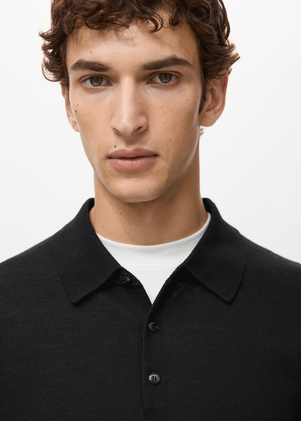 100% merino wool polo jumper