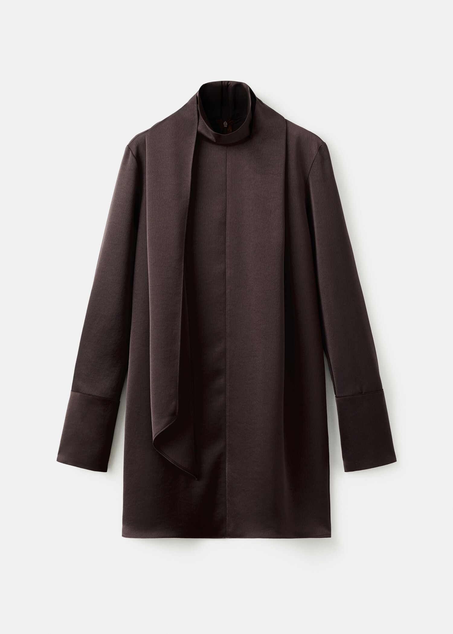 Satin dress with foulard - Article without model