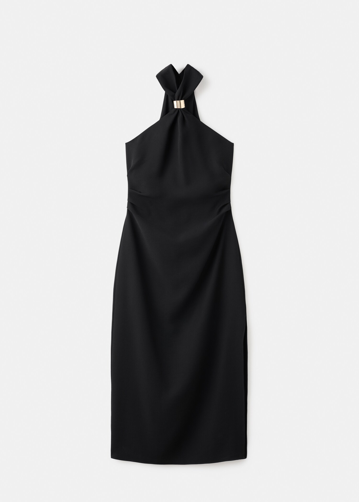 Halter-neck dress with metal embellishment - Article without model