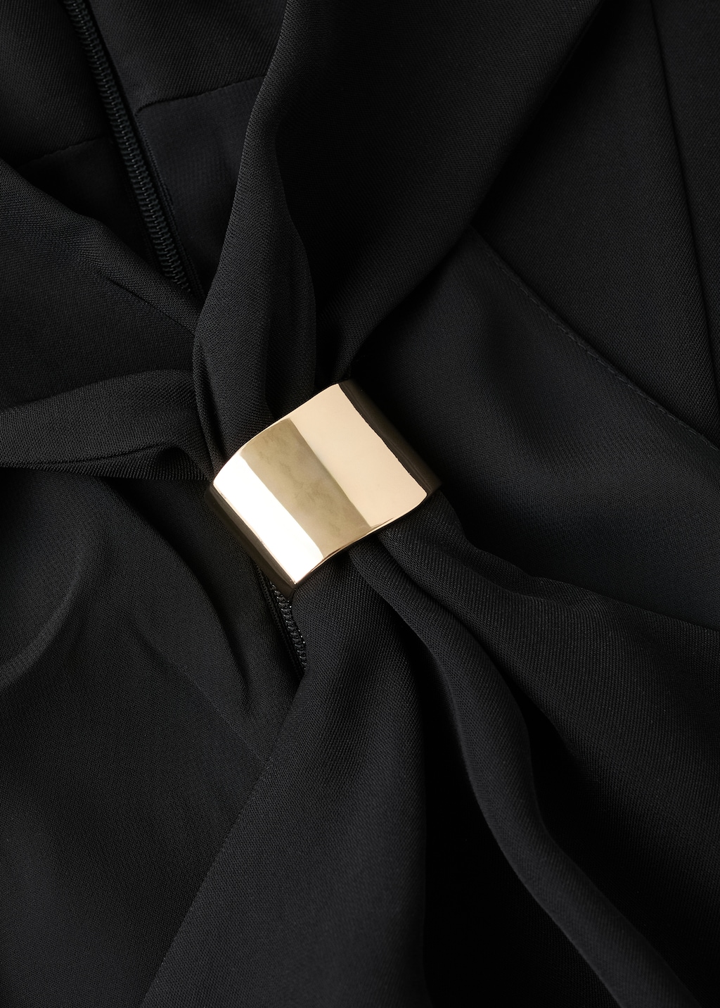 Halter-neck dress with metal embellishment