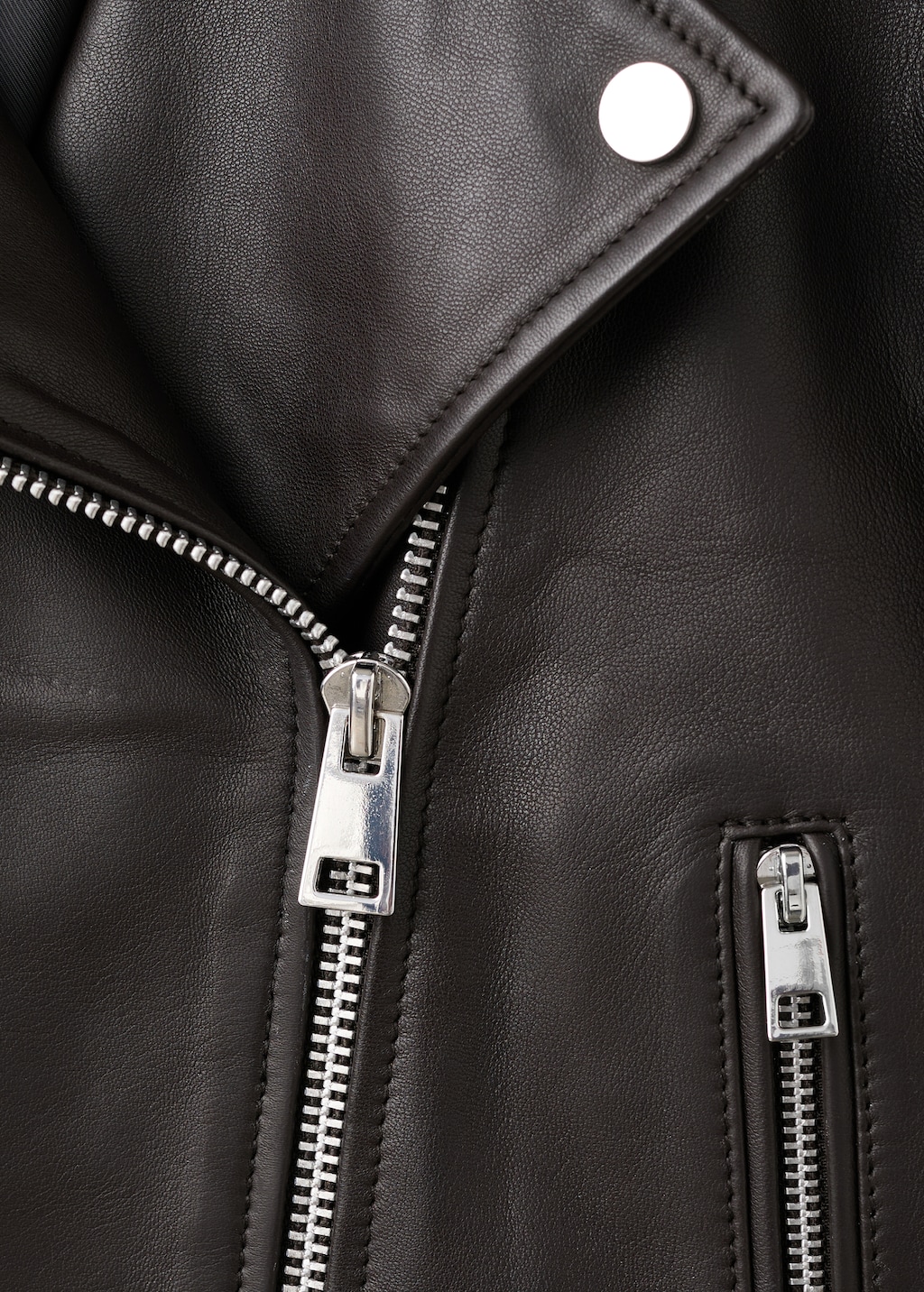 Leather biker jacket