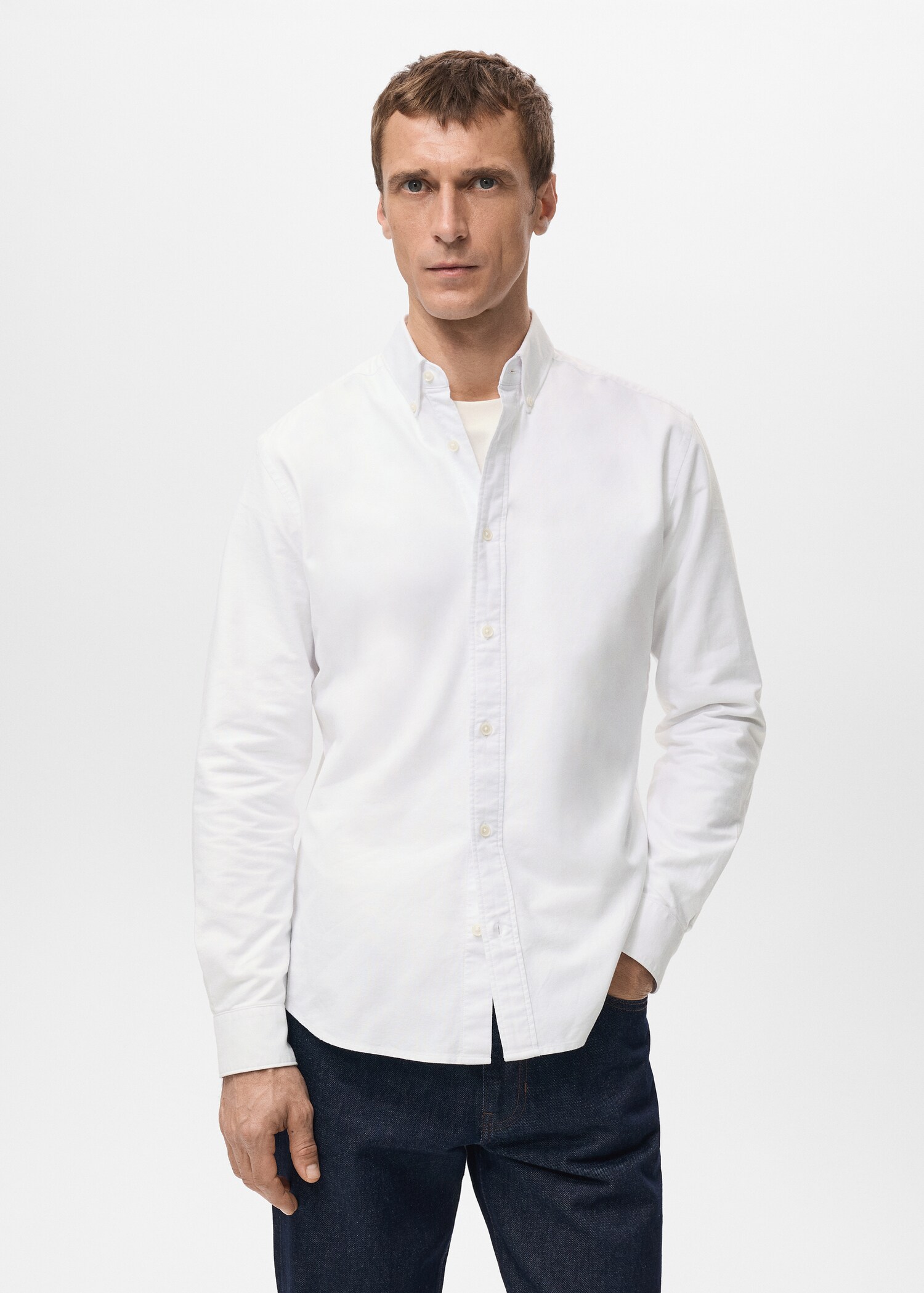 100% cotton Oxford shirt - Medium plane