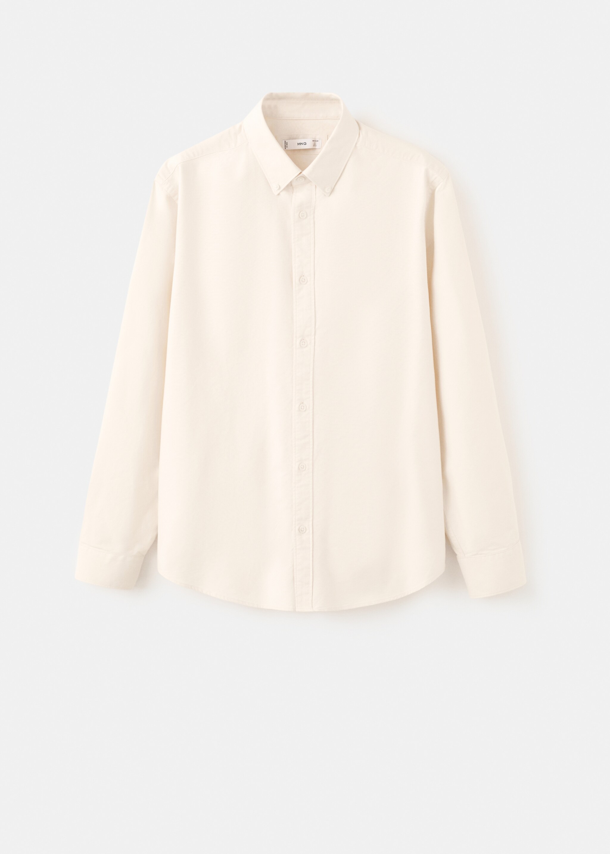100% cotton Oxford shirt - Article without model, Pastel Yellow. Ref: 27051288-00.