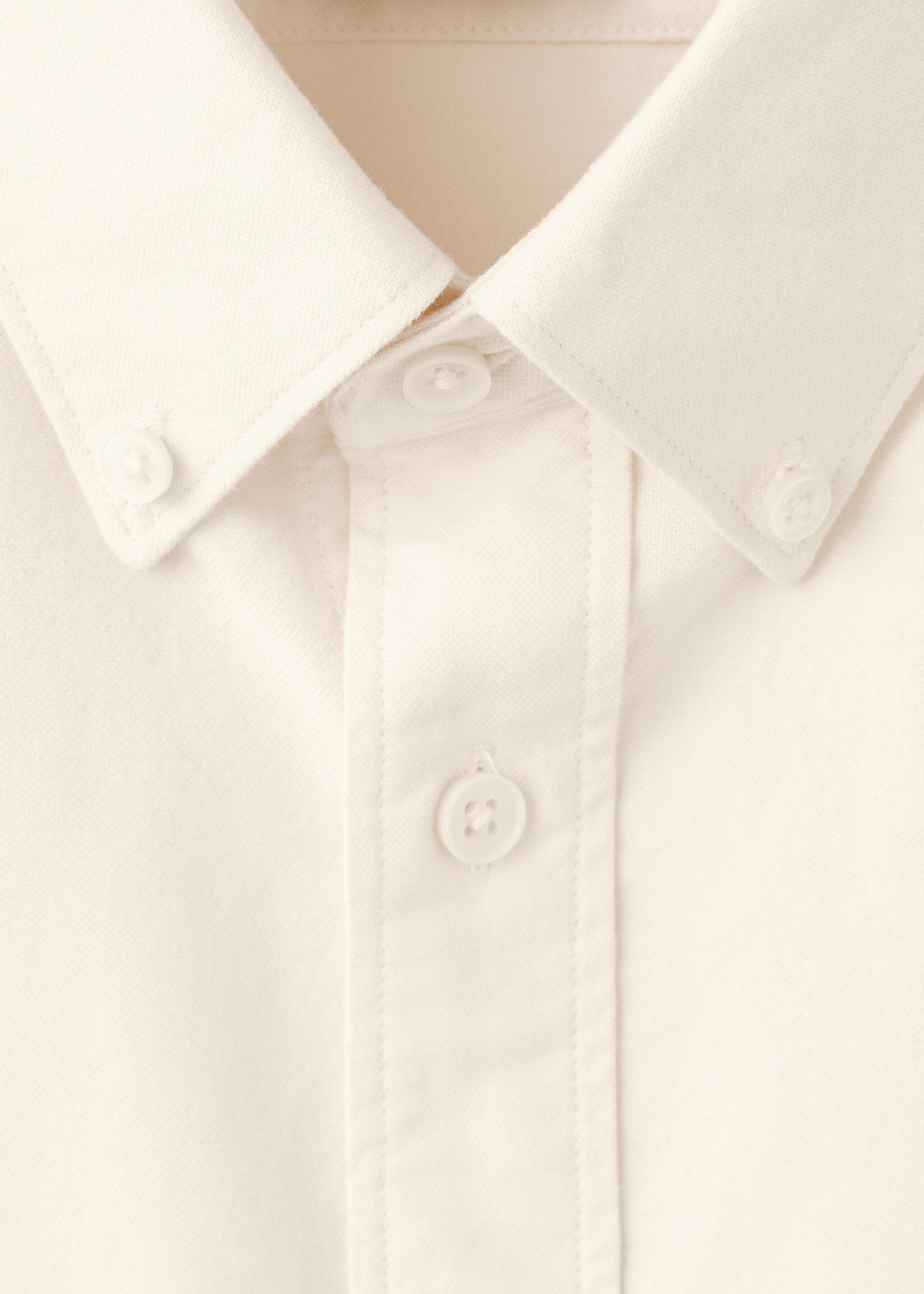 100% cotton Oxford shirt - Details of the article 8, Pastel Yellow. Ref: 27051288-00.