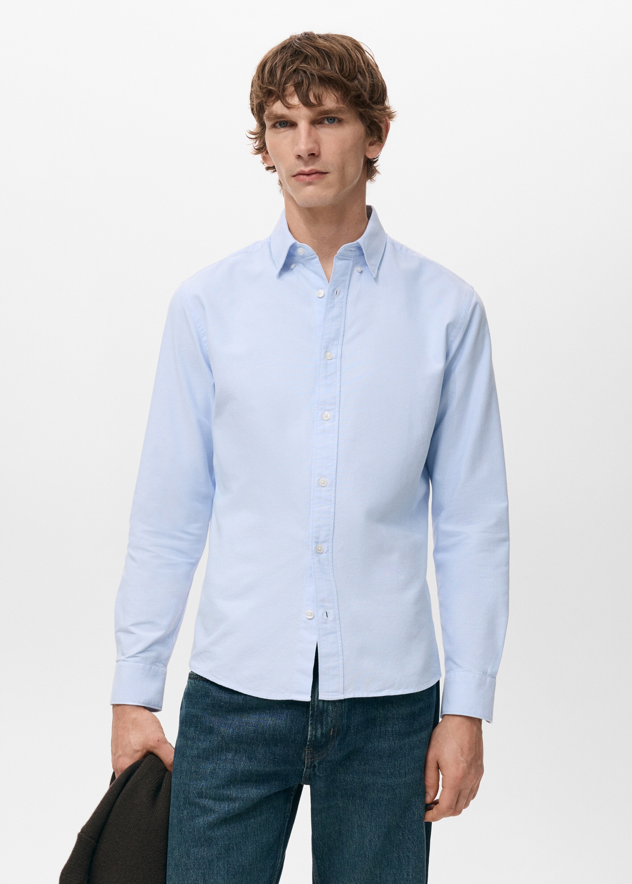 قميص أكسفورد بنسبة 100% من القطن - رؤية وسط, أزرق سماوي. Ref: 27051288-00.