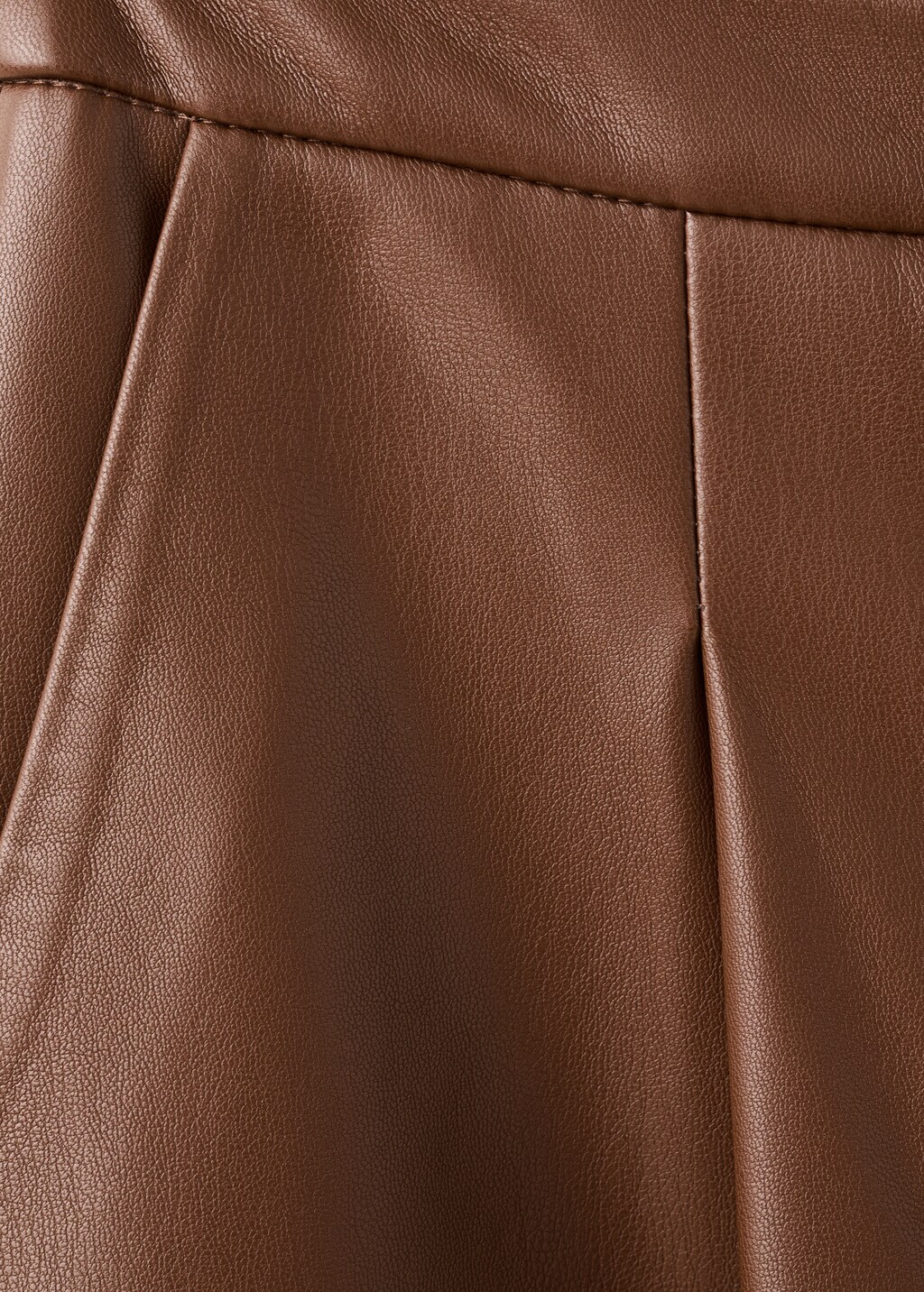 Wide leg faux-leather trousers - image 5