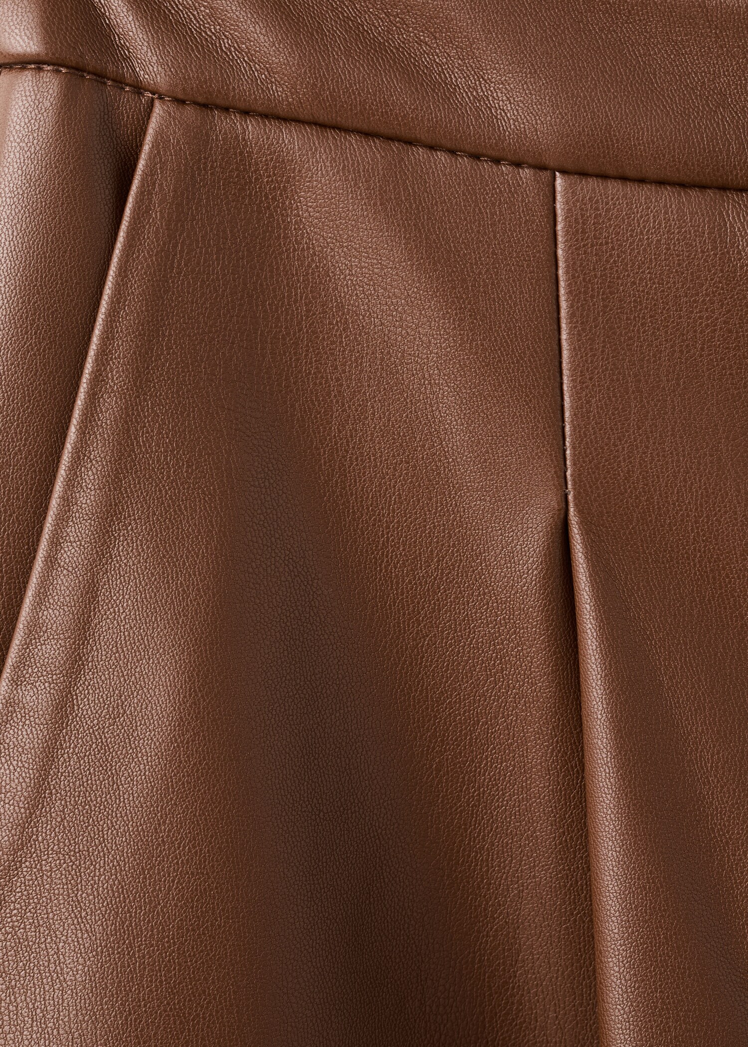 Wide-leg faux-leather trousers - Details of the article 0