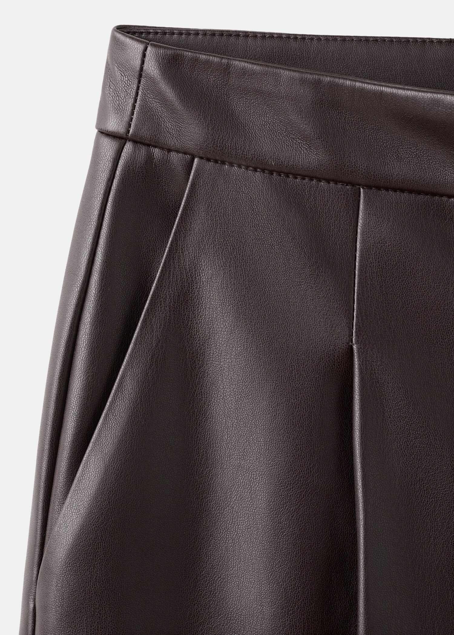 Wide-leg faux-leather trousers - Details of the article 8