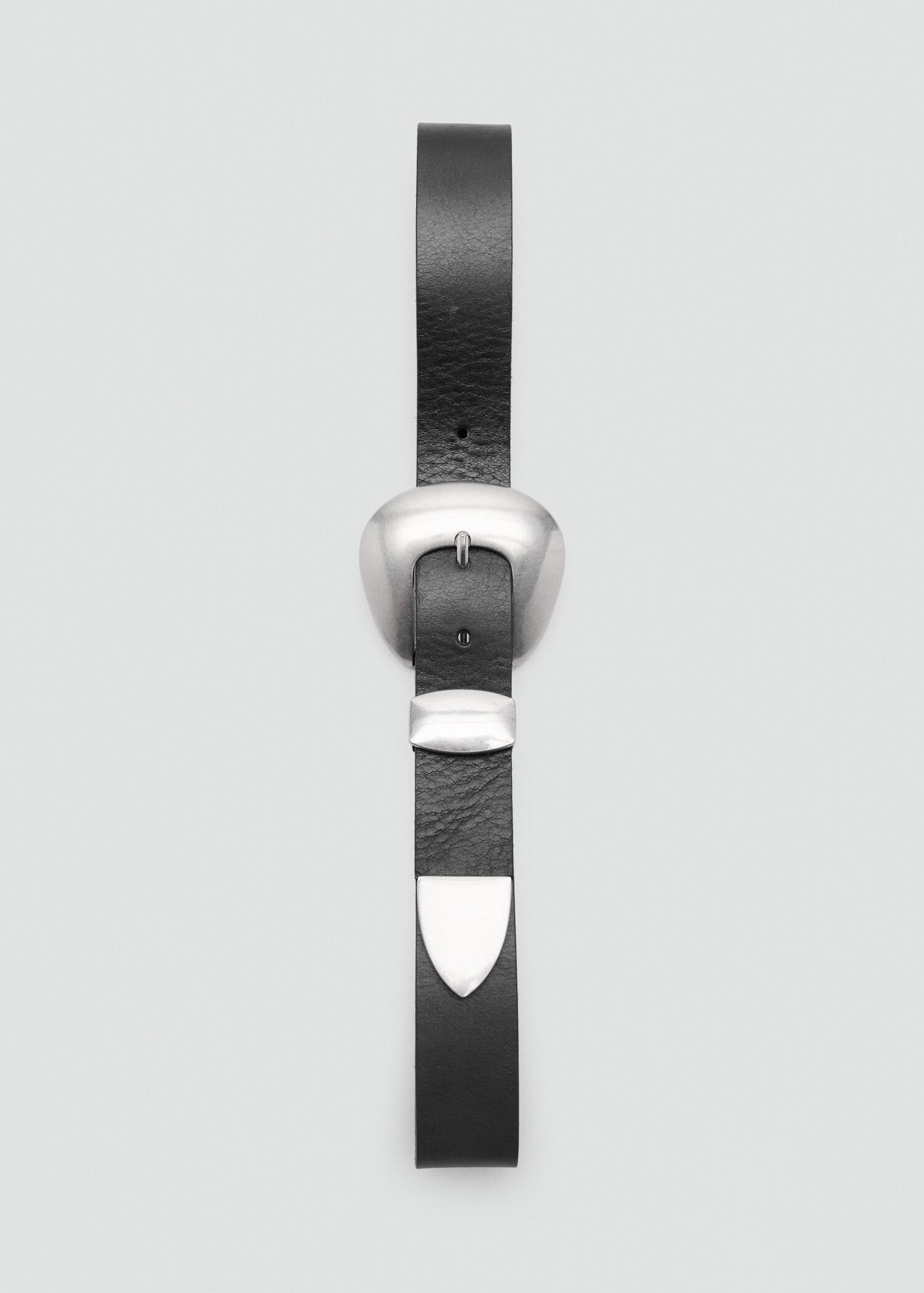 Leather belt with oval buckle - Details of the article 2