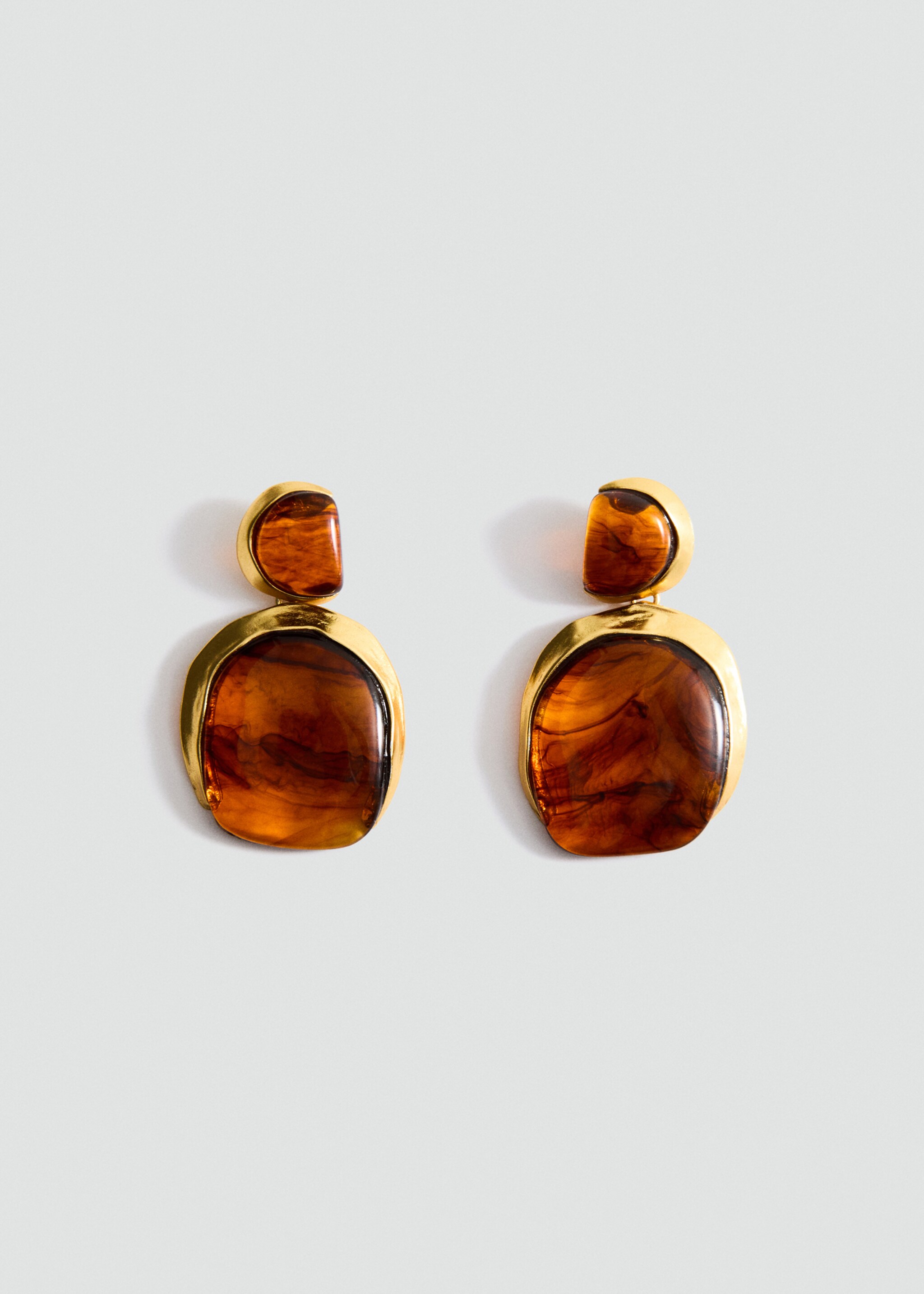 Resin pendant earrings - Article without model, Gold. Ref: 27051292-00.
