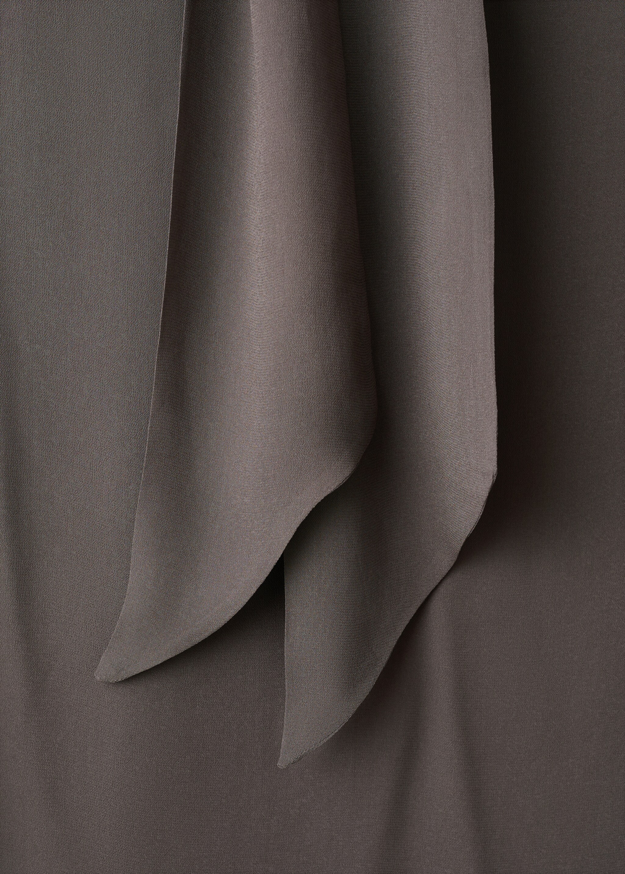 Jurk met klokmouwen en veren - Detail van het artikel 0, Middenbruin. Ref: 27051293-00.