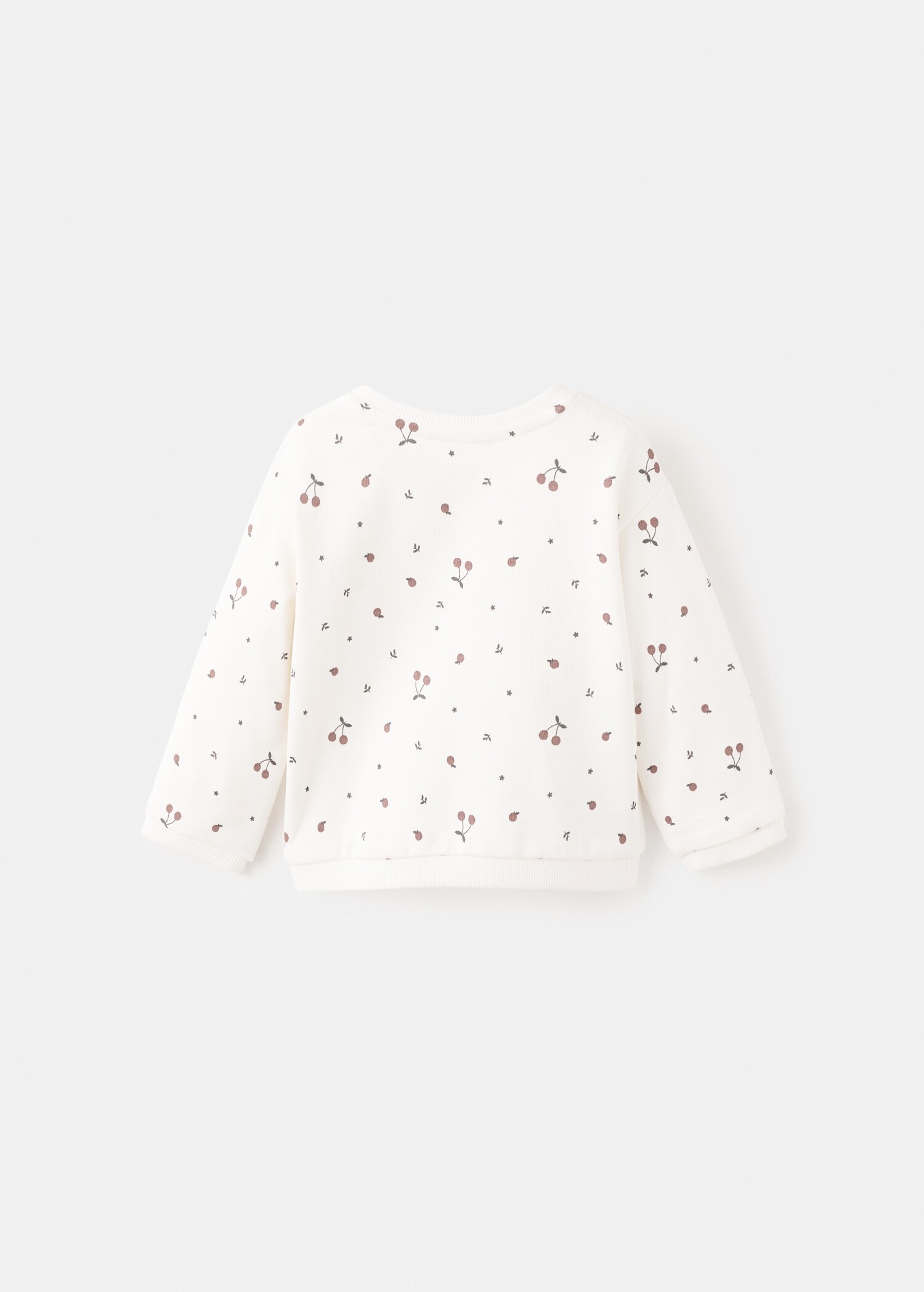 Gemustertes Baumwoll-Sweatshirt - Rückseite des Artikels