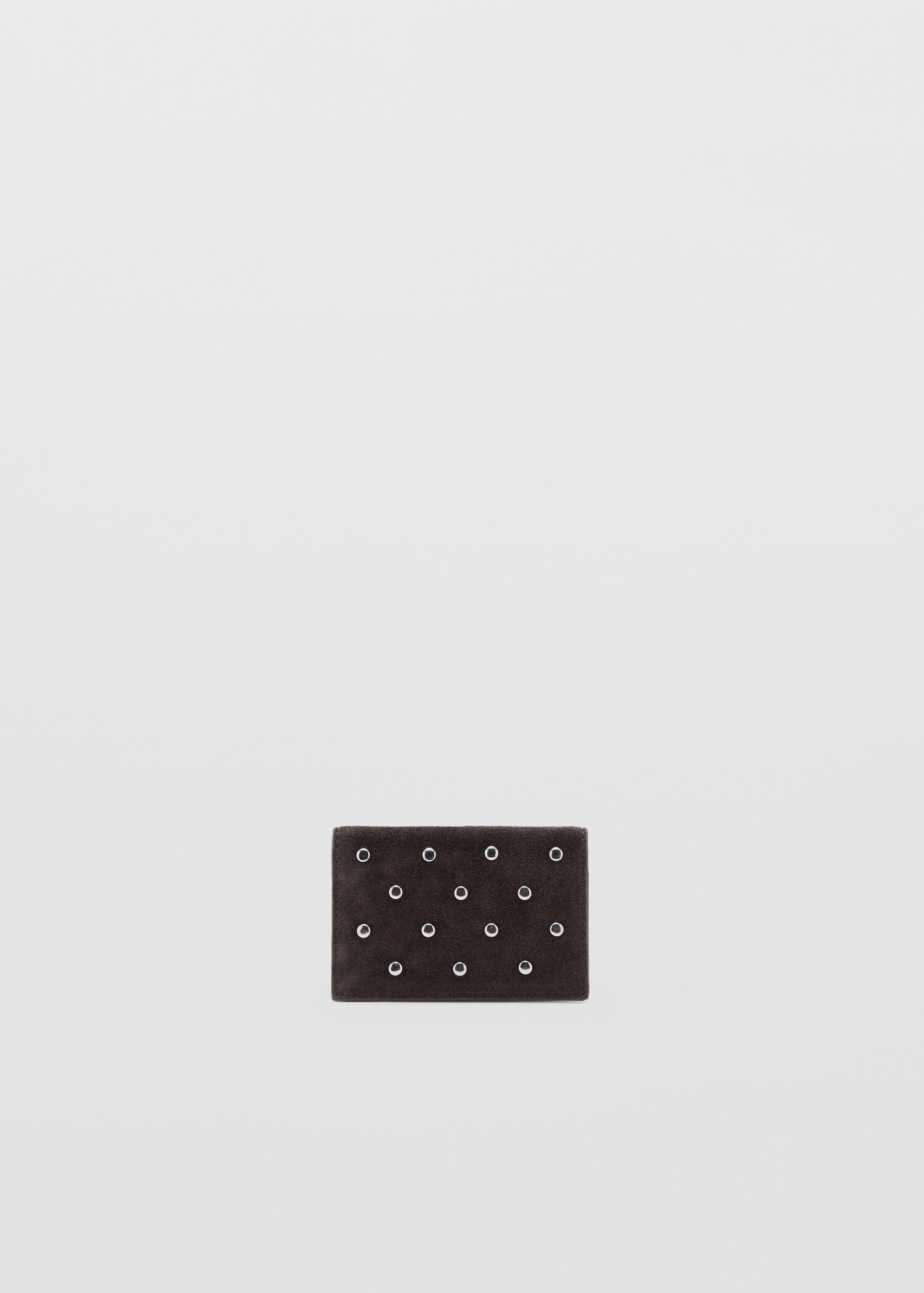 Suede cardholder with studs - Article without model
