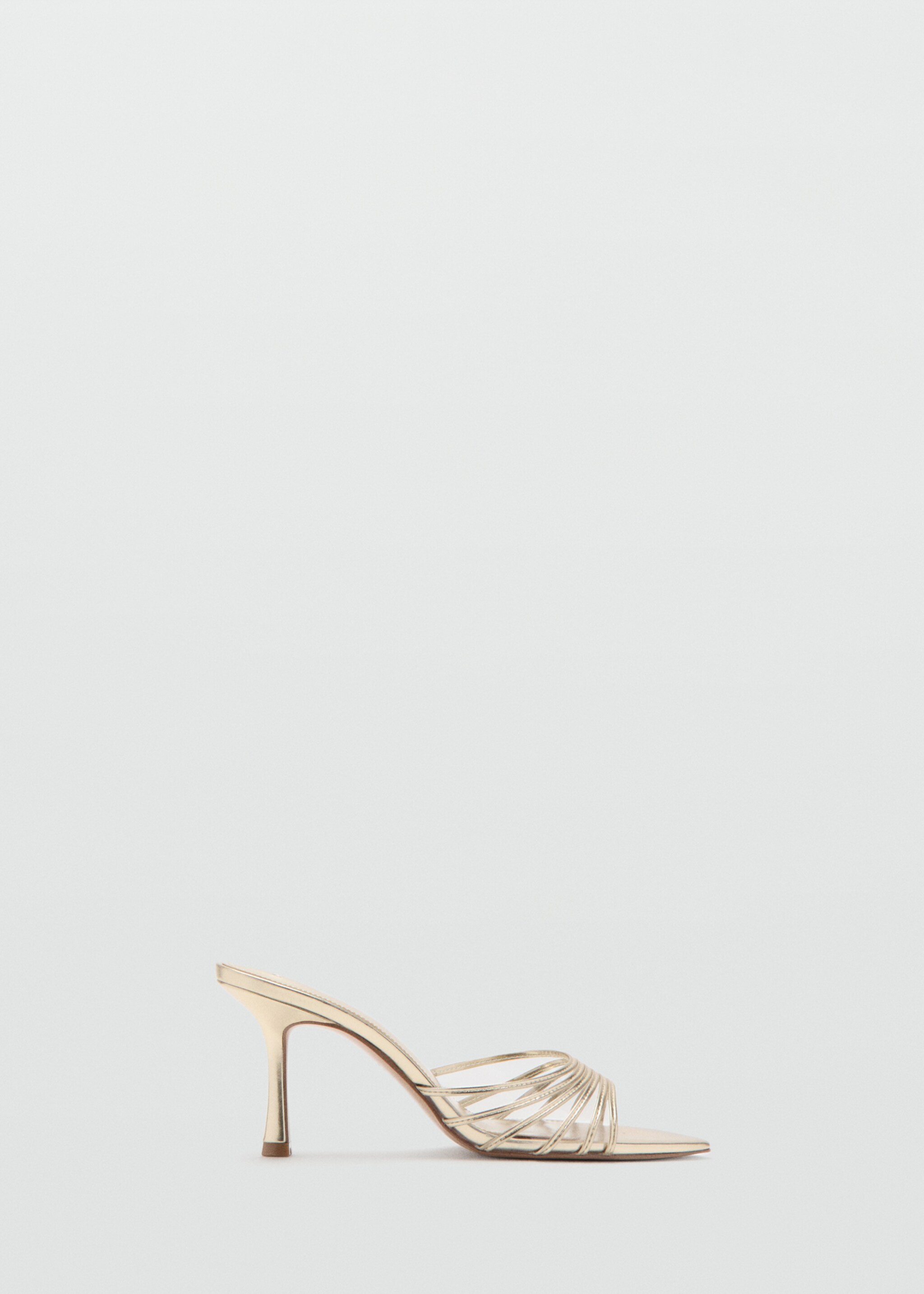 Metallic heeled sandals with straps - Article without model, Gold. Ref: 27051301-00.