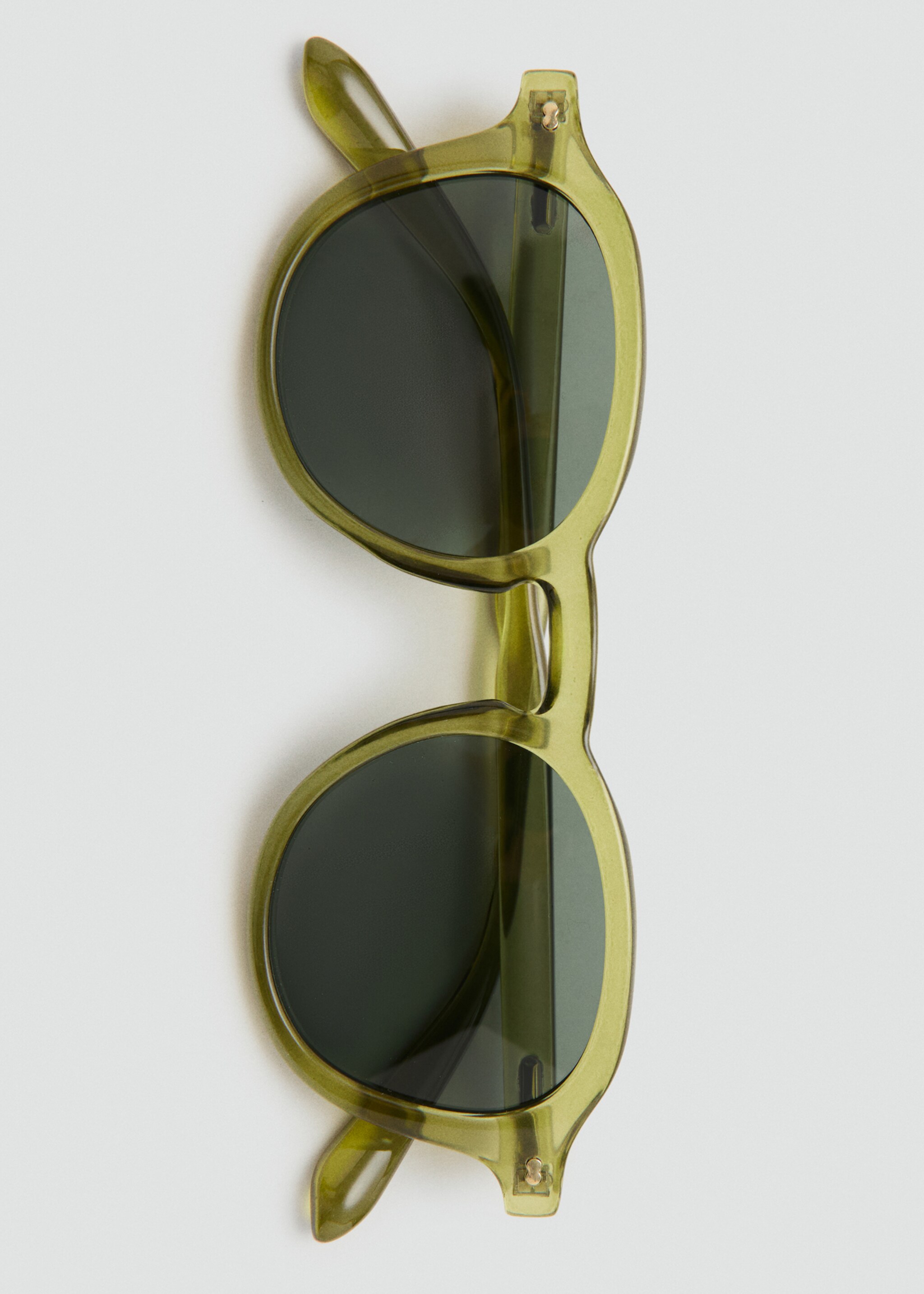 Semi-transparent frame sunglasses - Details of the article 2, Khaki. Ref: 27051302-00.