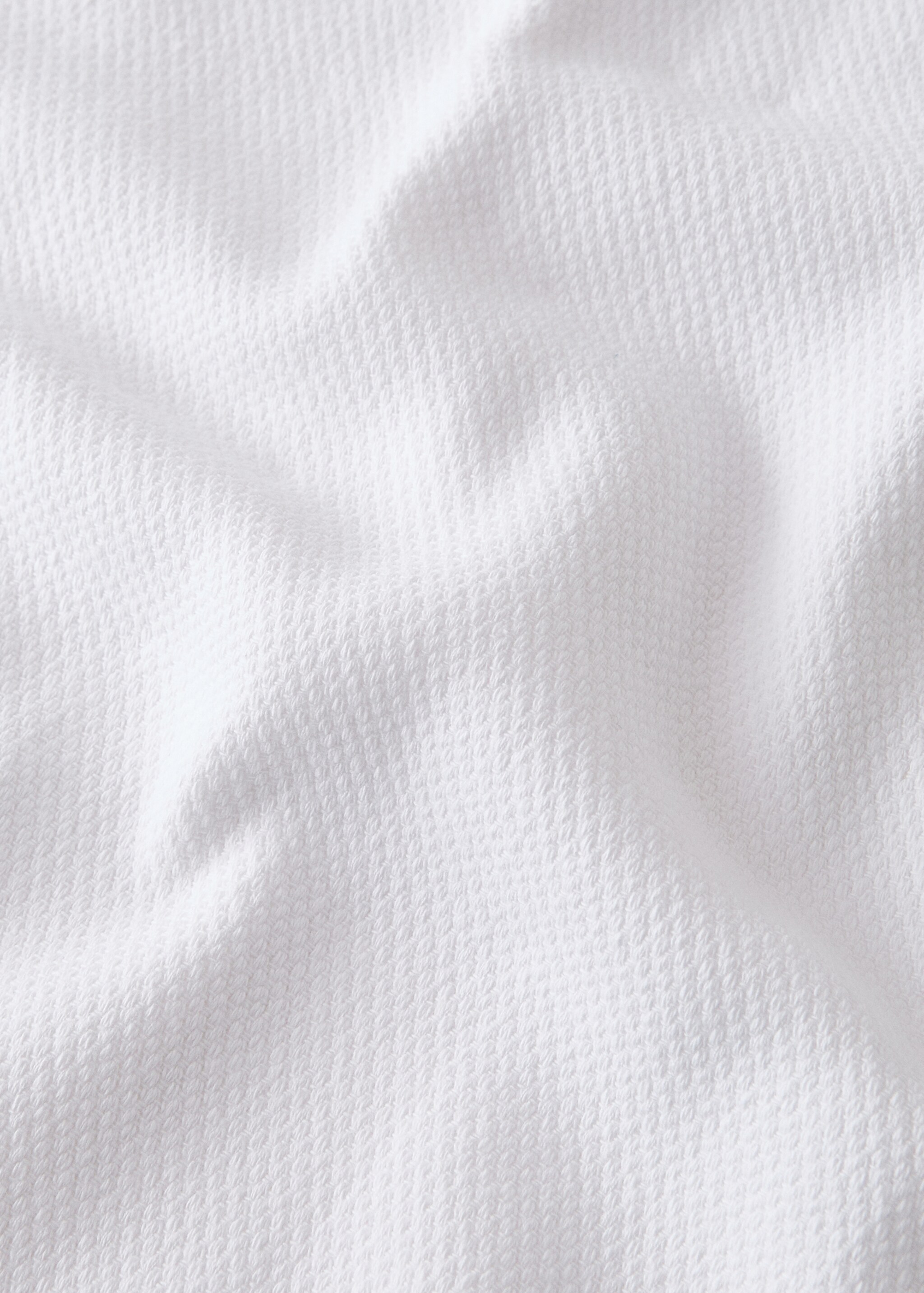 Cotton bedspread with hem finish for 90 cm bed - Details of the article 2, Off White. Ref: 27051306-00.