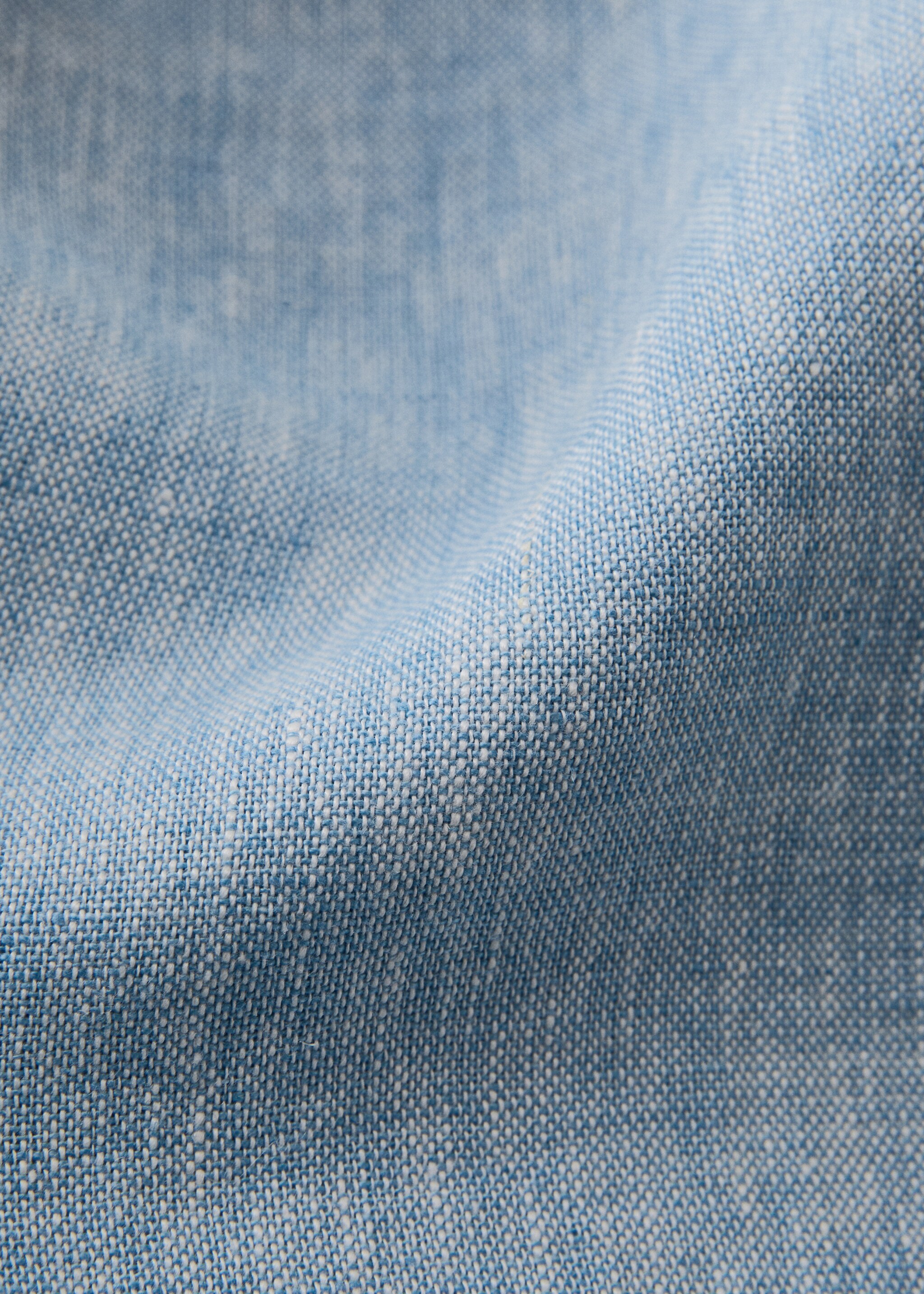 Tischdecke aus 100 % Leinen mit Melange-Effekt für 6 bis 8 Personen - Detail des Artikels 2, Blau. Ref: 27051310-00.