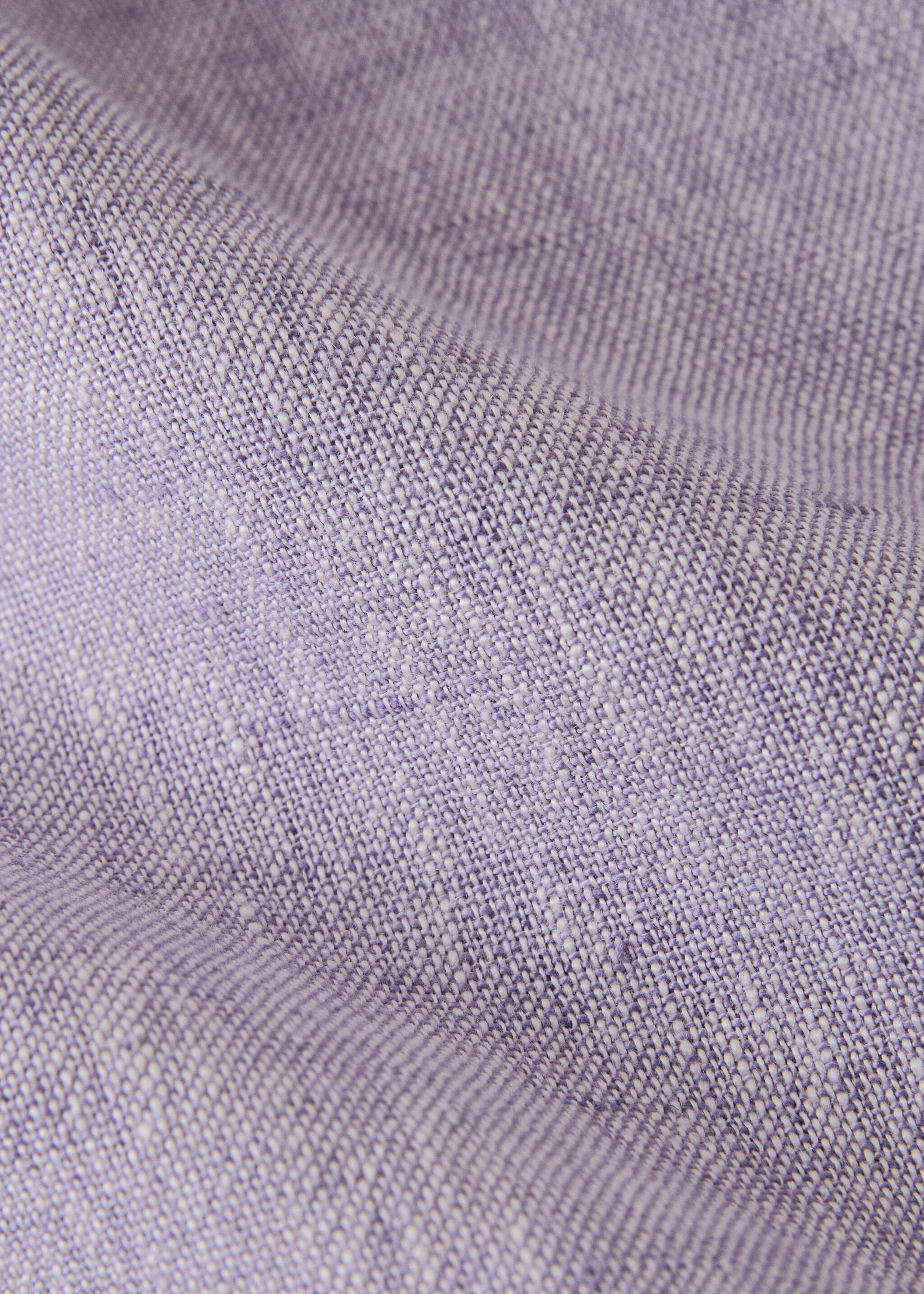 Tischdecke aus 100 % Leinen mit Melange-Effekt für 6 bis 8 Personen - Detail des Artikels 2, Lila. Ref: 27051310-00.