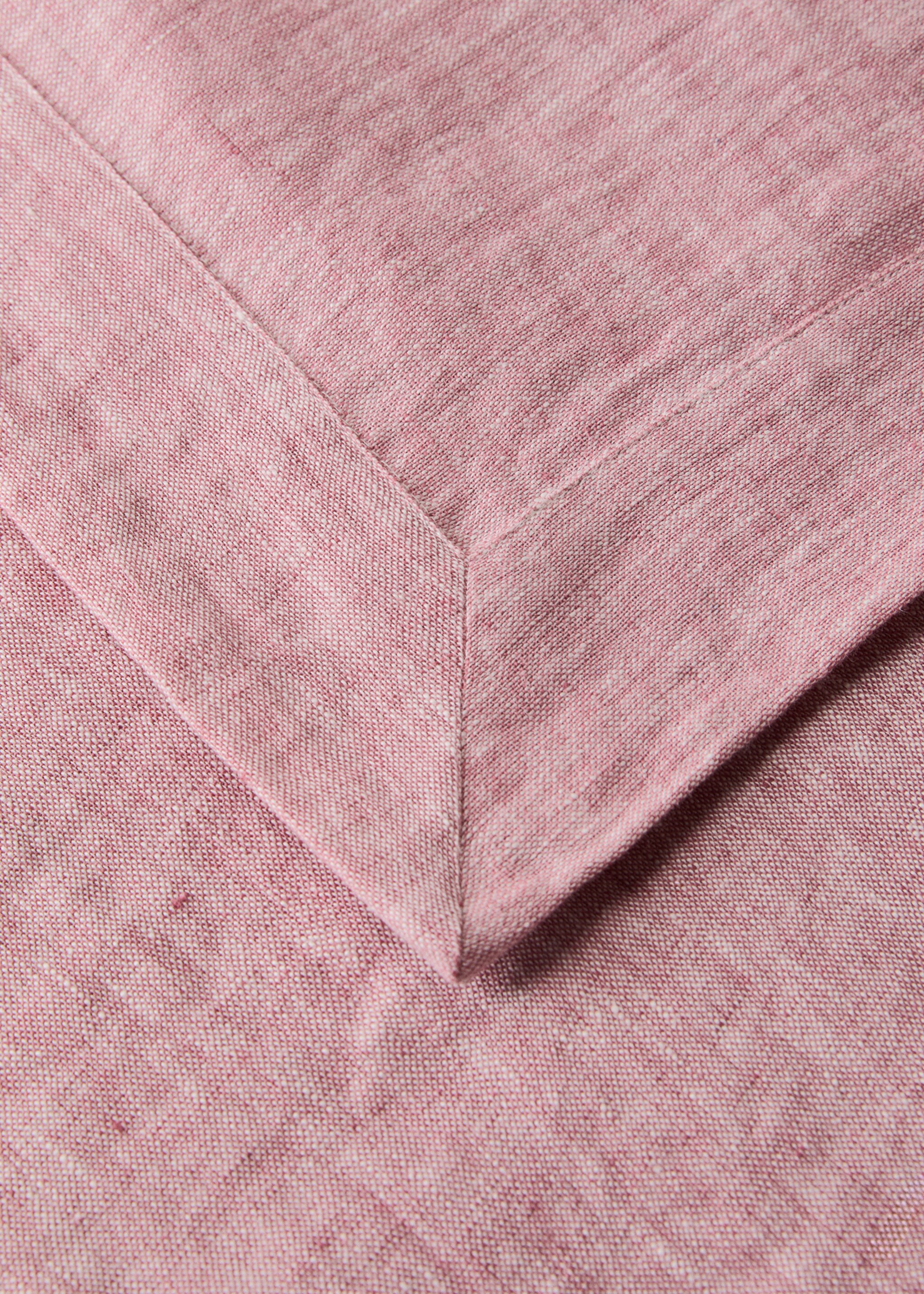 Tischdecke aus 100 % Leinen mit Melange-Effekt für 6 bis 8 Personen - Detail des Artikels 1, Rosa. Ref: 27051310-00.