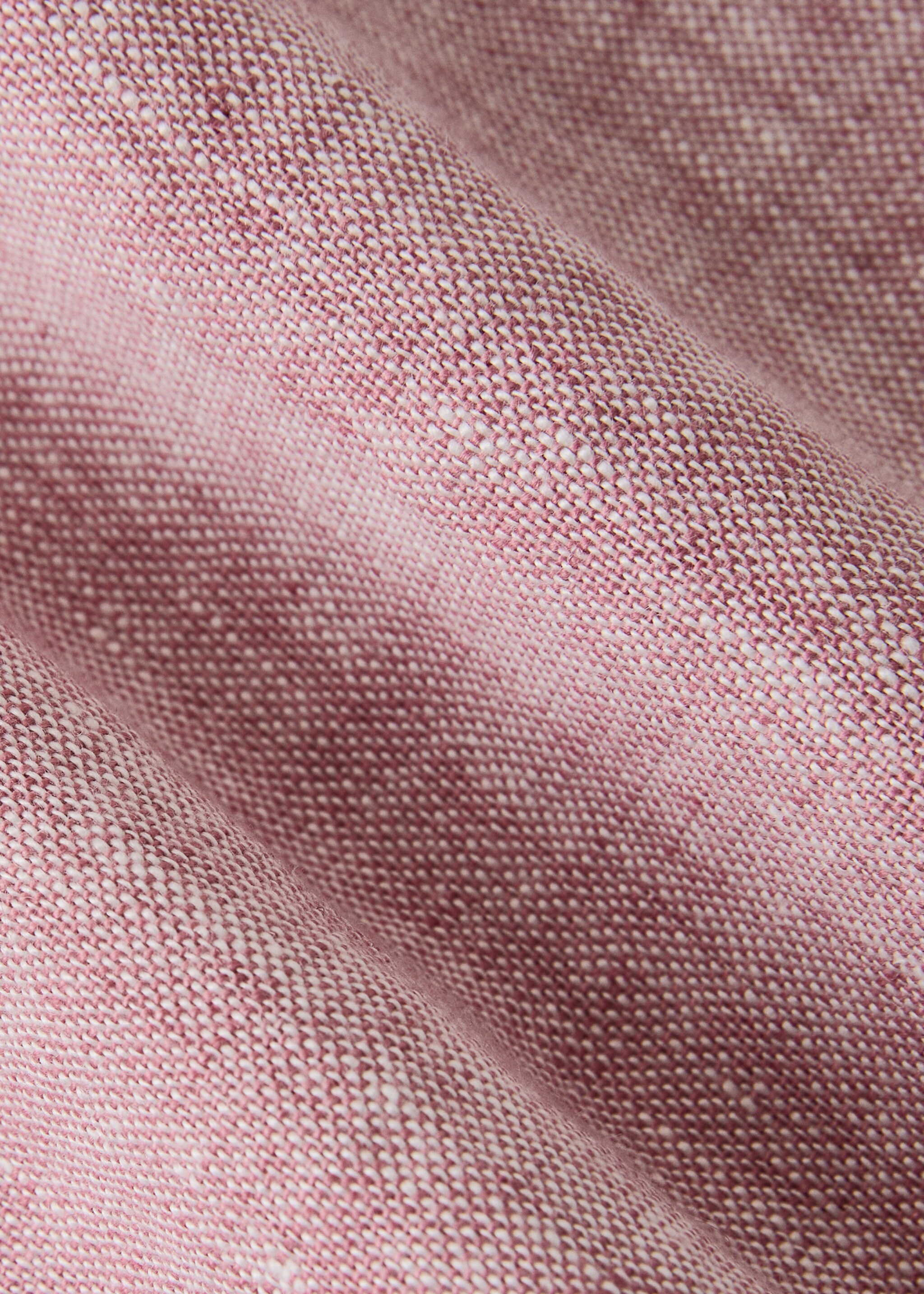 Tischdecke aus 100 % Leinen mit Melange-Effekt für 6 bis 8 Personen - Detail des Artikels 2, Rosa. Ref: 27051310-00.