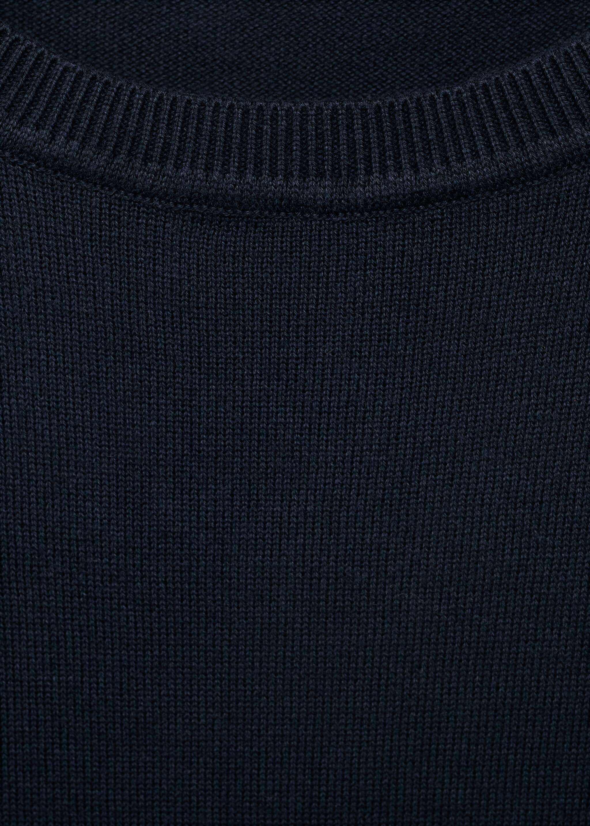 Knitted cotton sweater - Details of the article 0, Navy. Ref: 27051311-00.