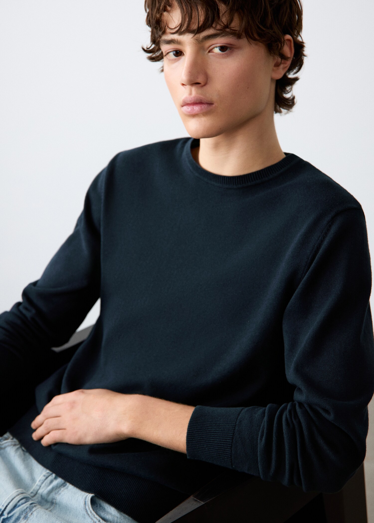 Knitted cotton sweater - Details of the article 1