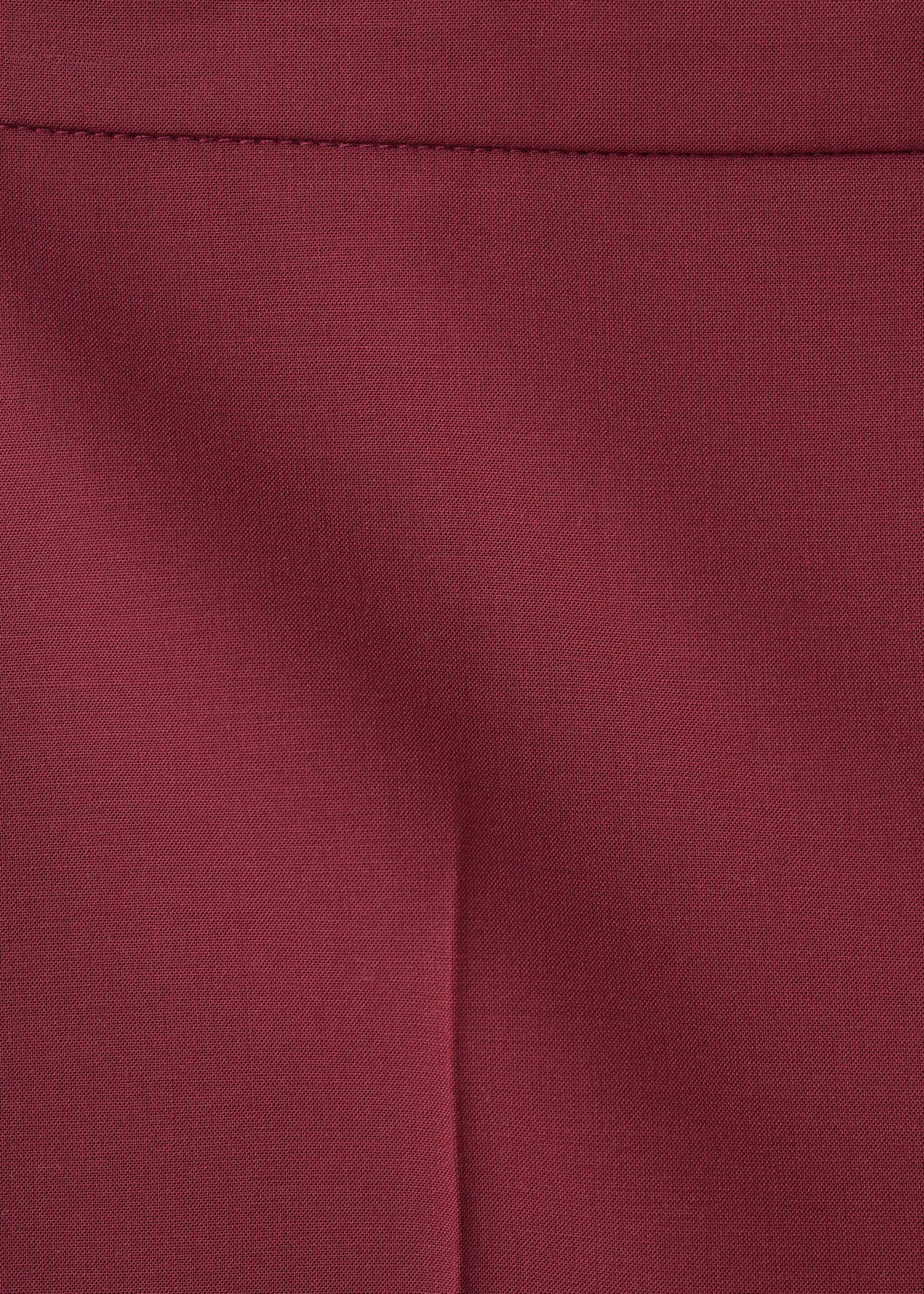 Wide leg suit trousers - Details of the article 8, Wine. Ref: 27051312-00.