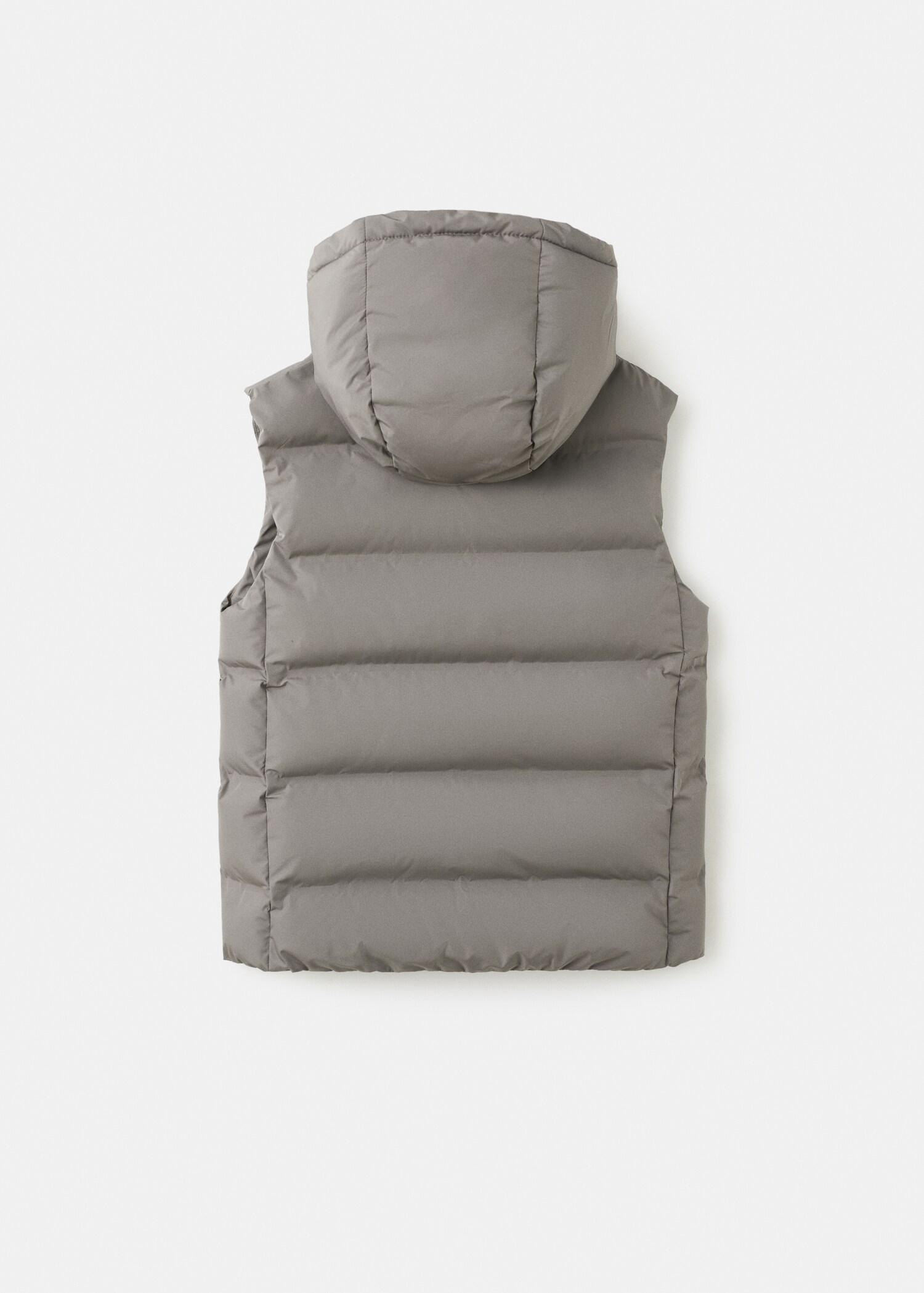 Quilted gilet with hood - Reverse of the article