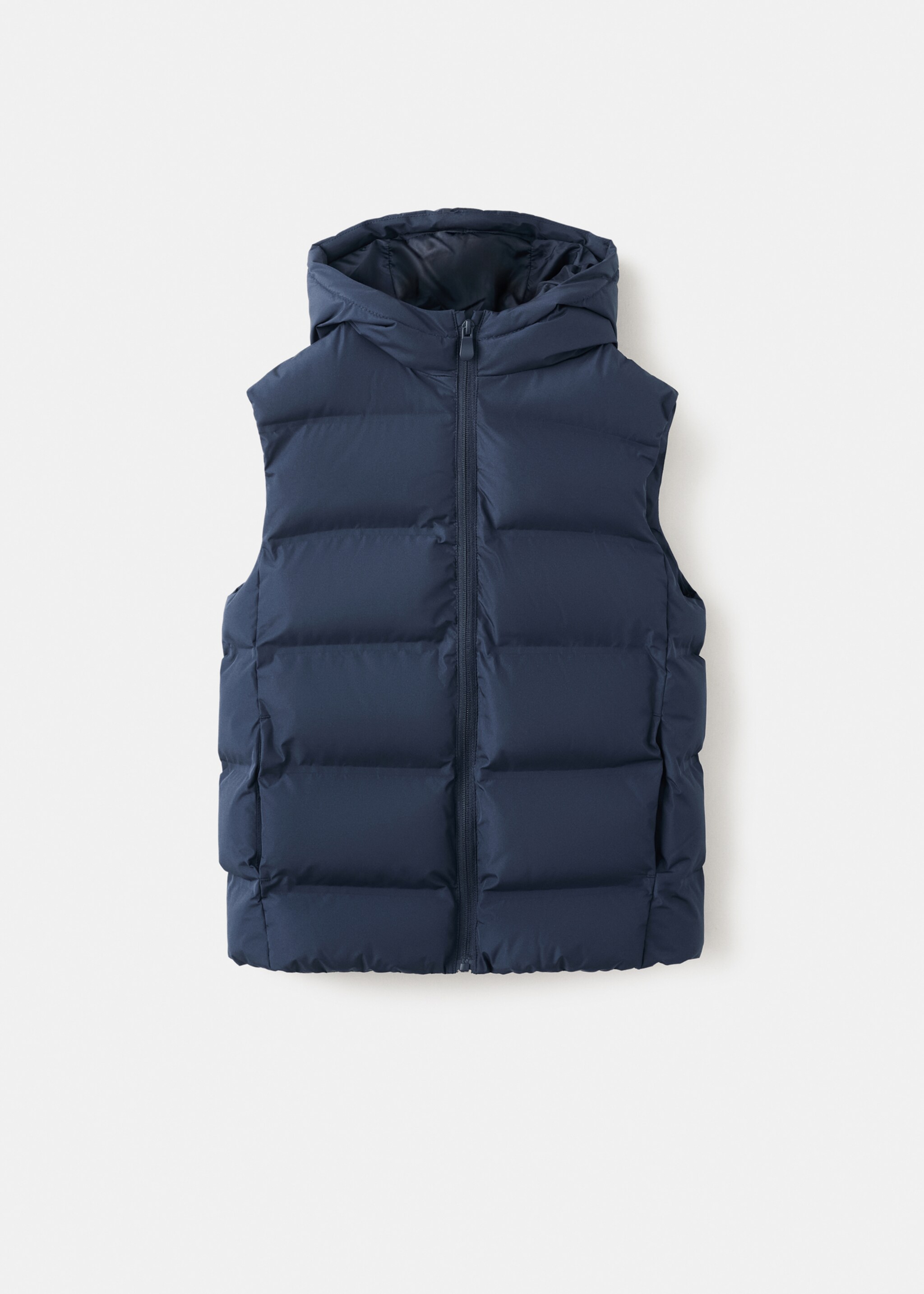 Quilted gilet with hood - Article without model, Navy. Ref: 27051313-00.