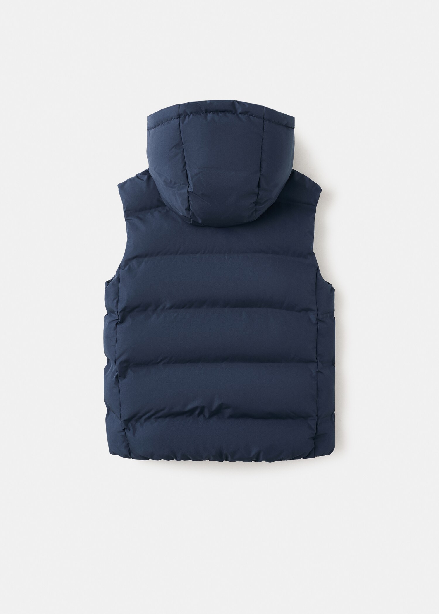Quilted gilet with hood - Reverse of the article