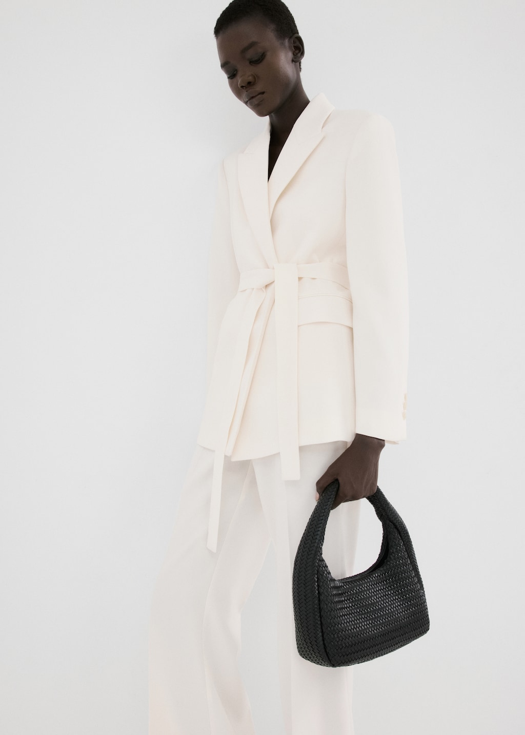 Mango Suit jacket with belt