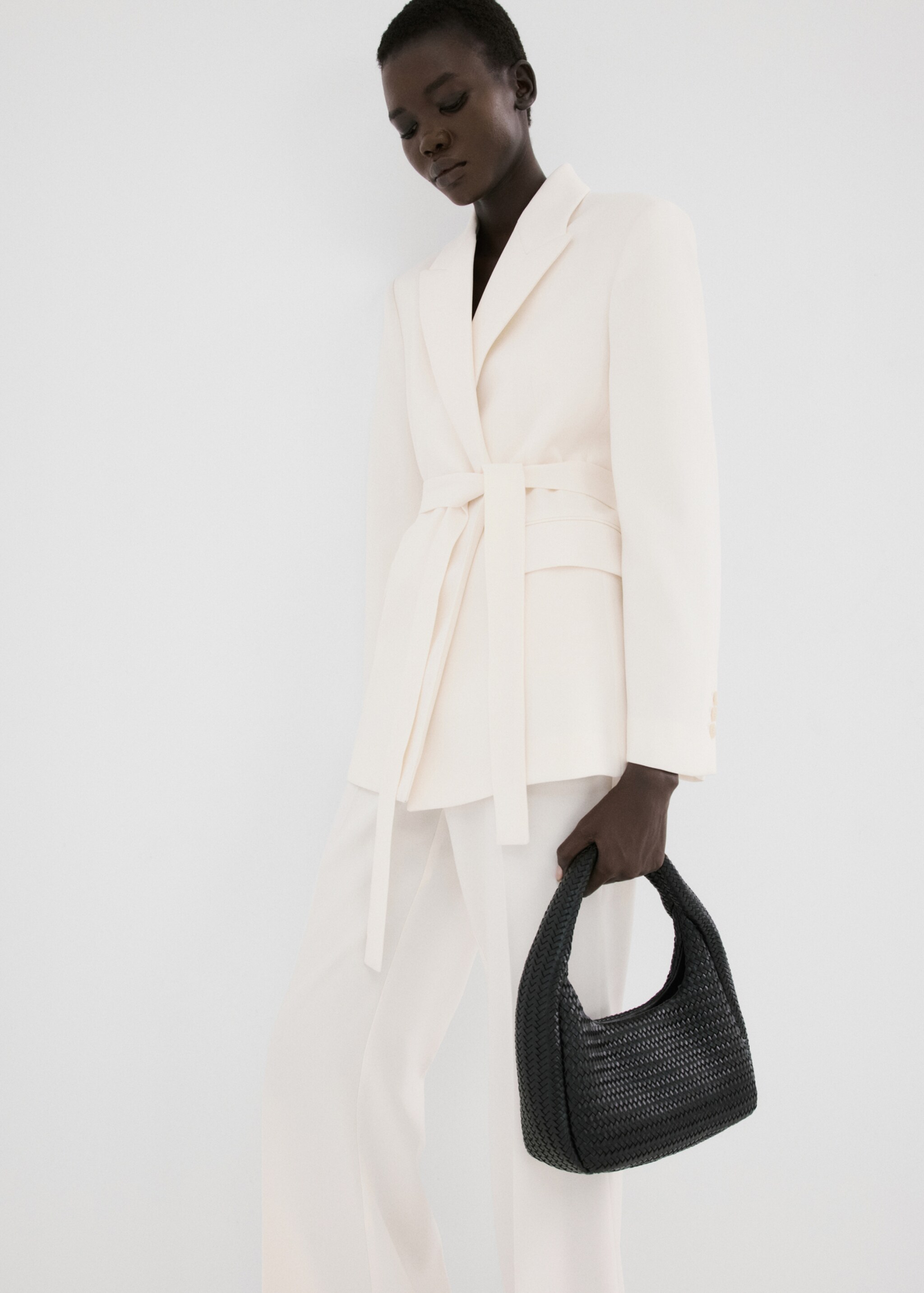 Blazer traje fular - Plano medio, Vainilla. Ref: 27051320-00.