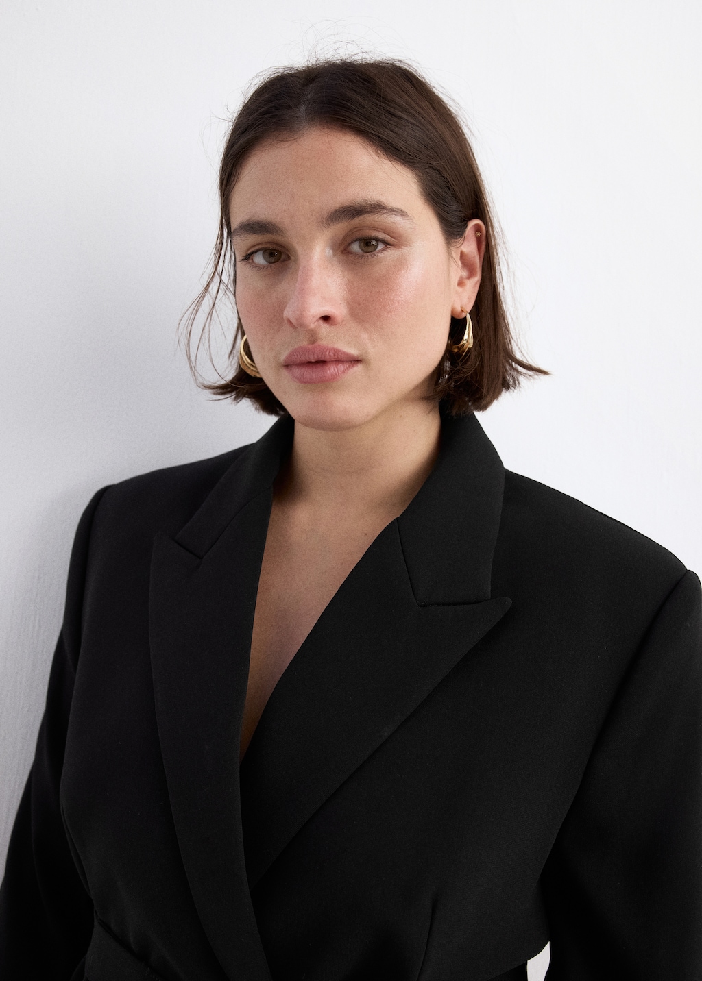 Suit jacket with scarf