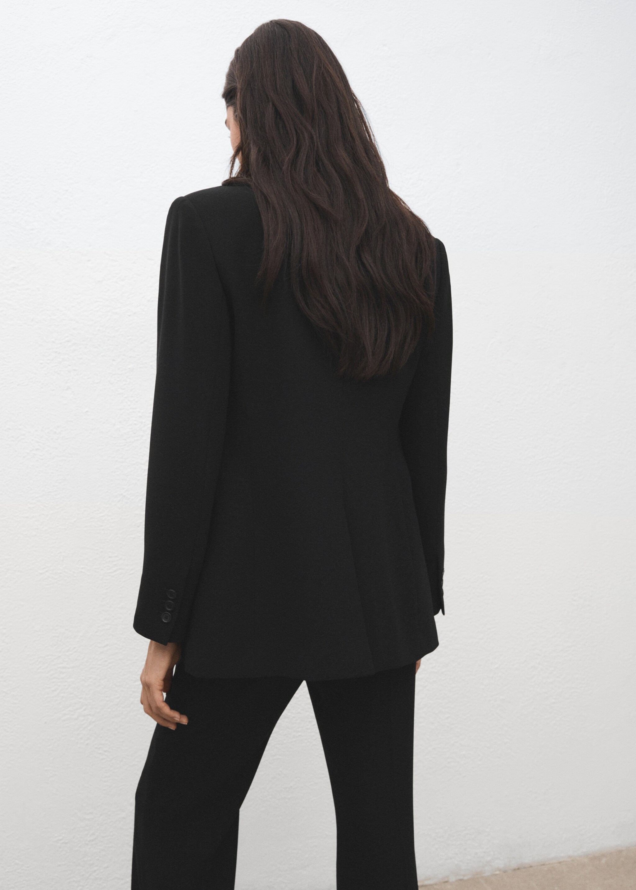 Blazer vestit fulard - Revers de l'article, Negre. Ref: 27051320-00.