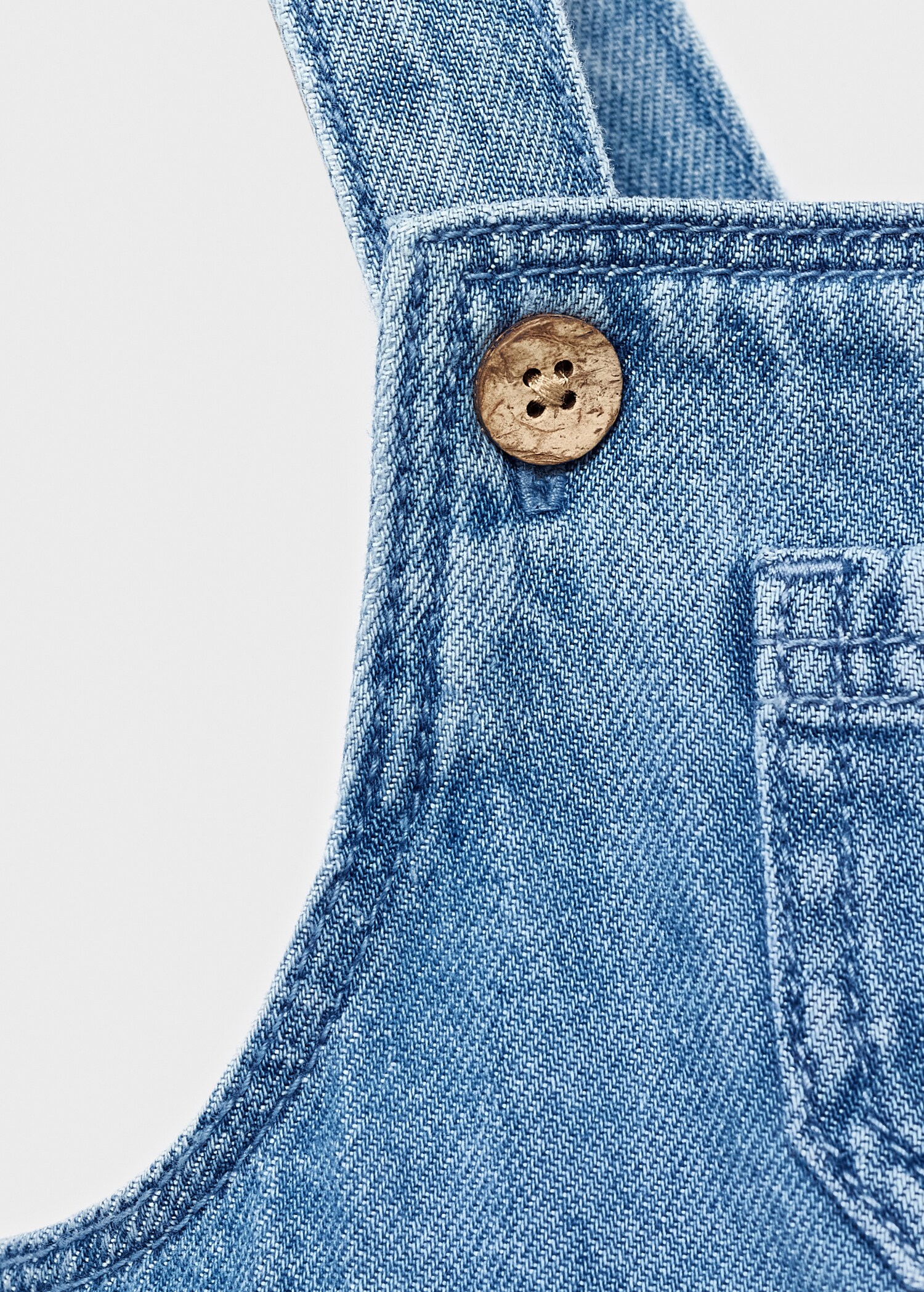 Denim cotton romper - Details of the article 0