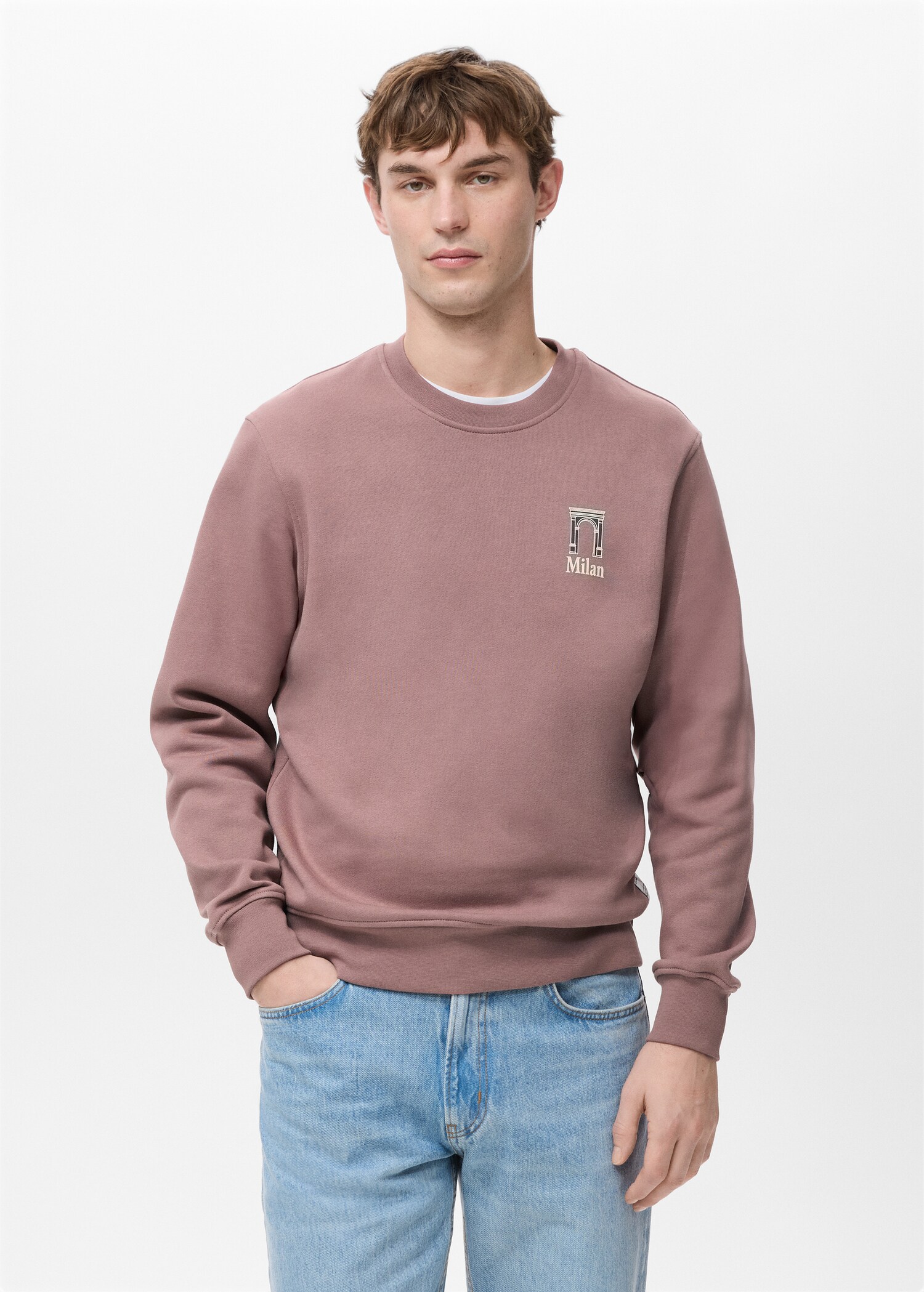 Printed cotton sweatshirt - Medium plane