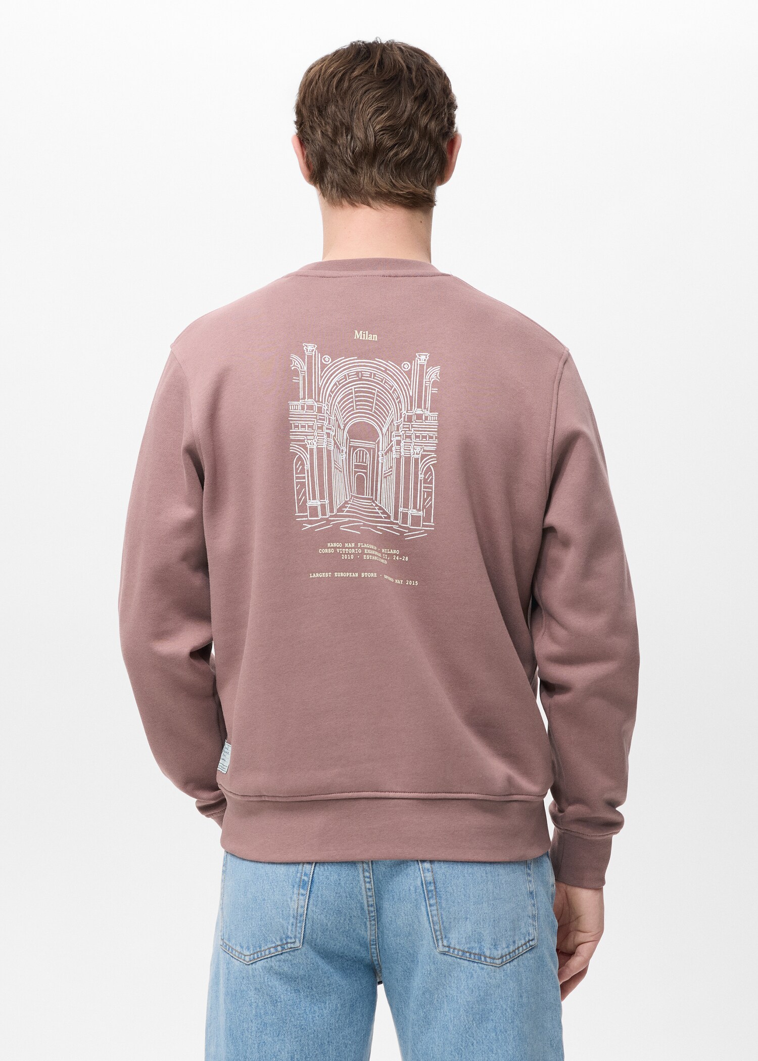 Printed cotton sweatshirt - Reverse of the article
