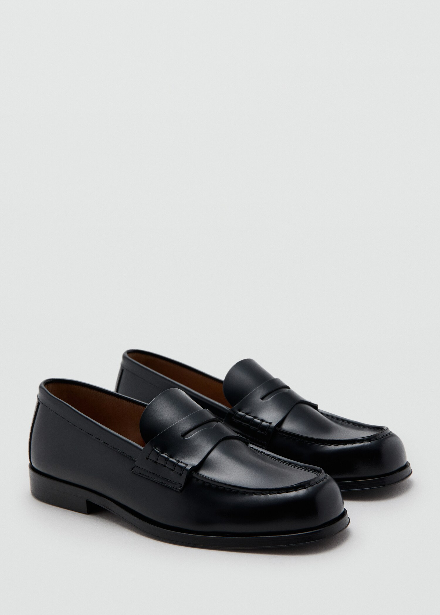 Leather penny loafers - Medium plane