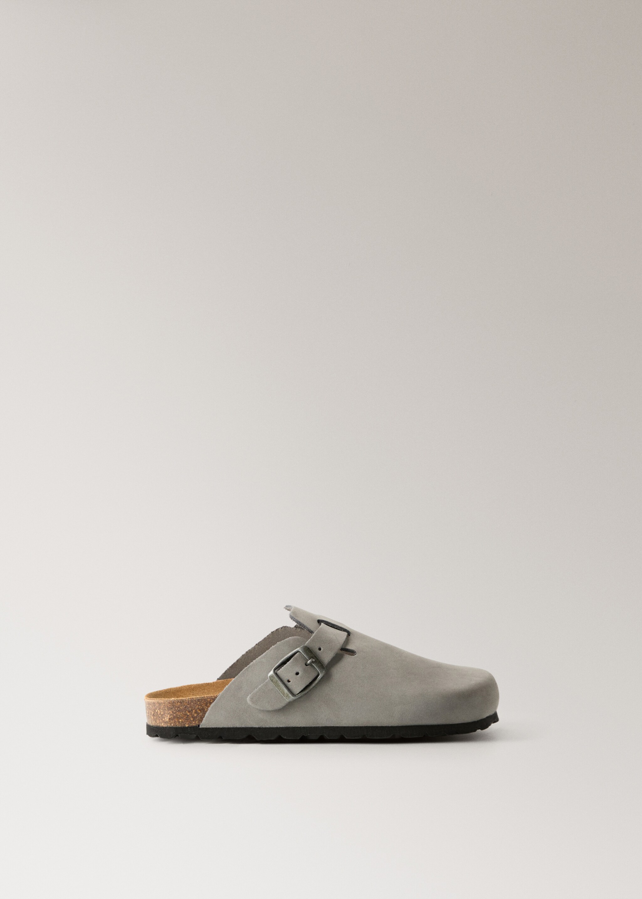 Leather clog shoes - Article without model, Light/Pastel Grey. Ref: 27051329-00.