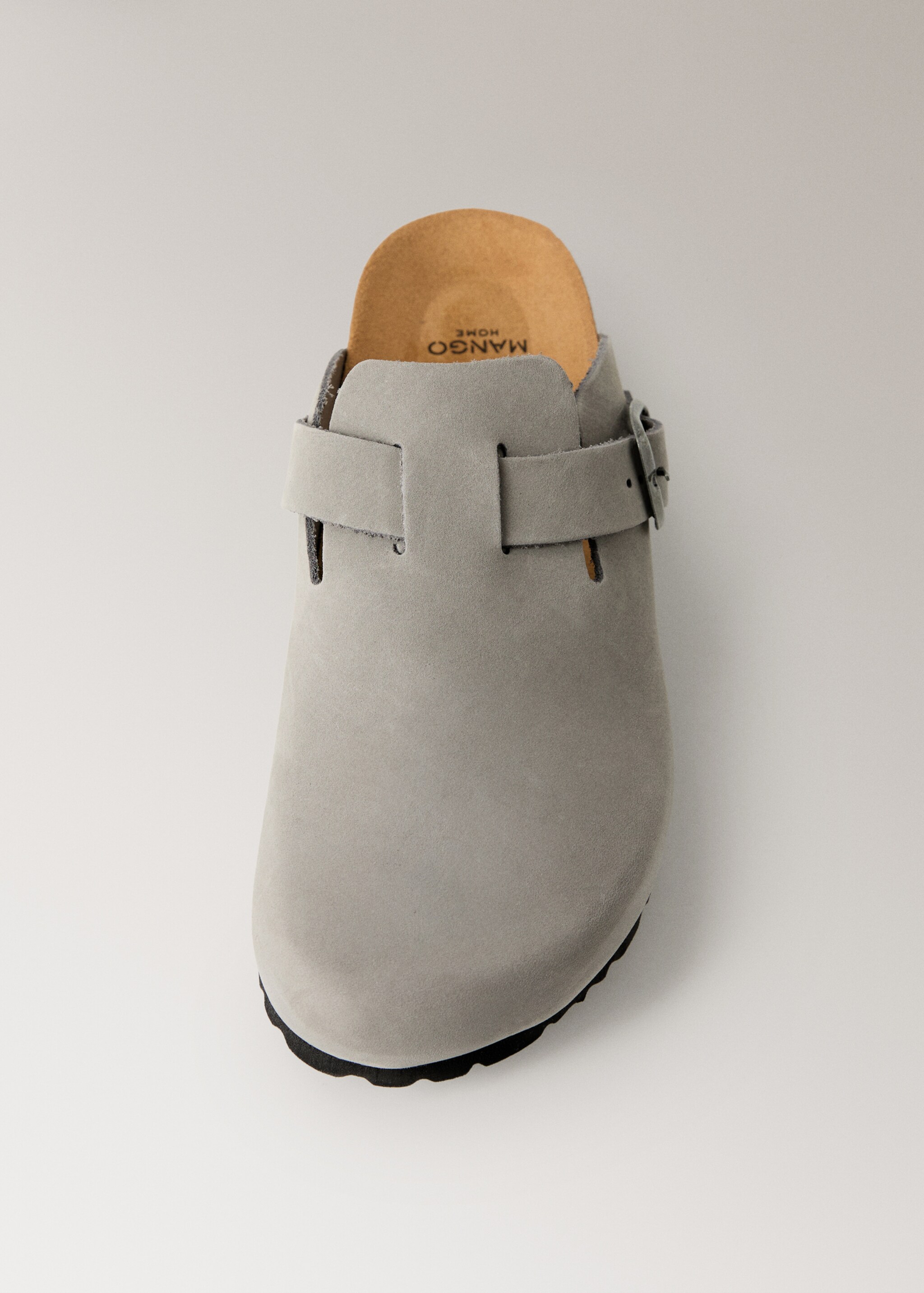 Leather clog shoes - Details of the article 2, Light/Pastel Grey. Ref: 27051329-00.