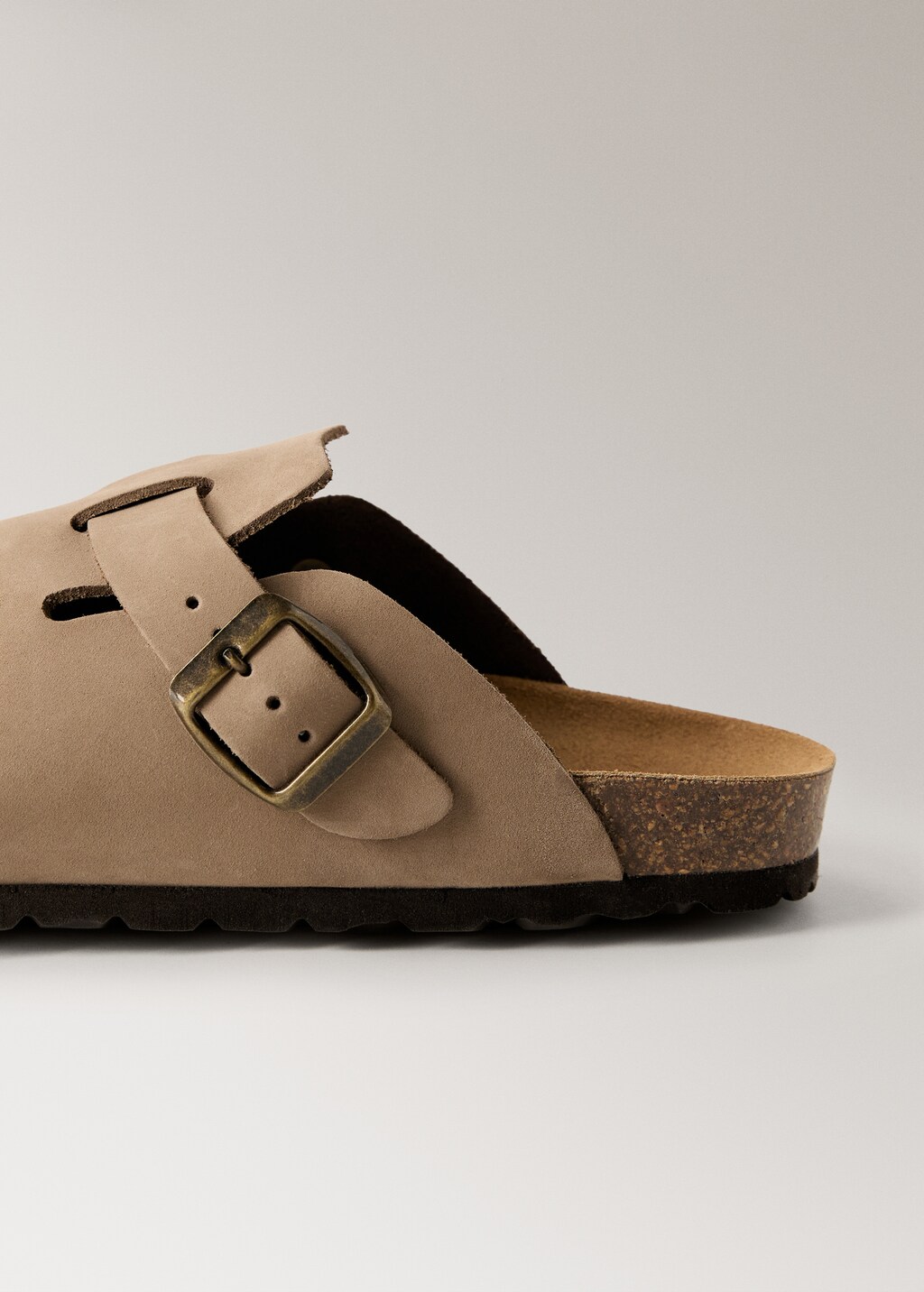Mango Leather clog shoes