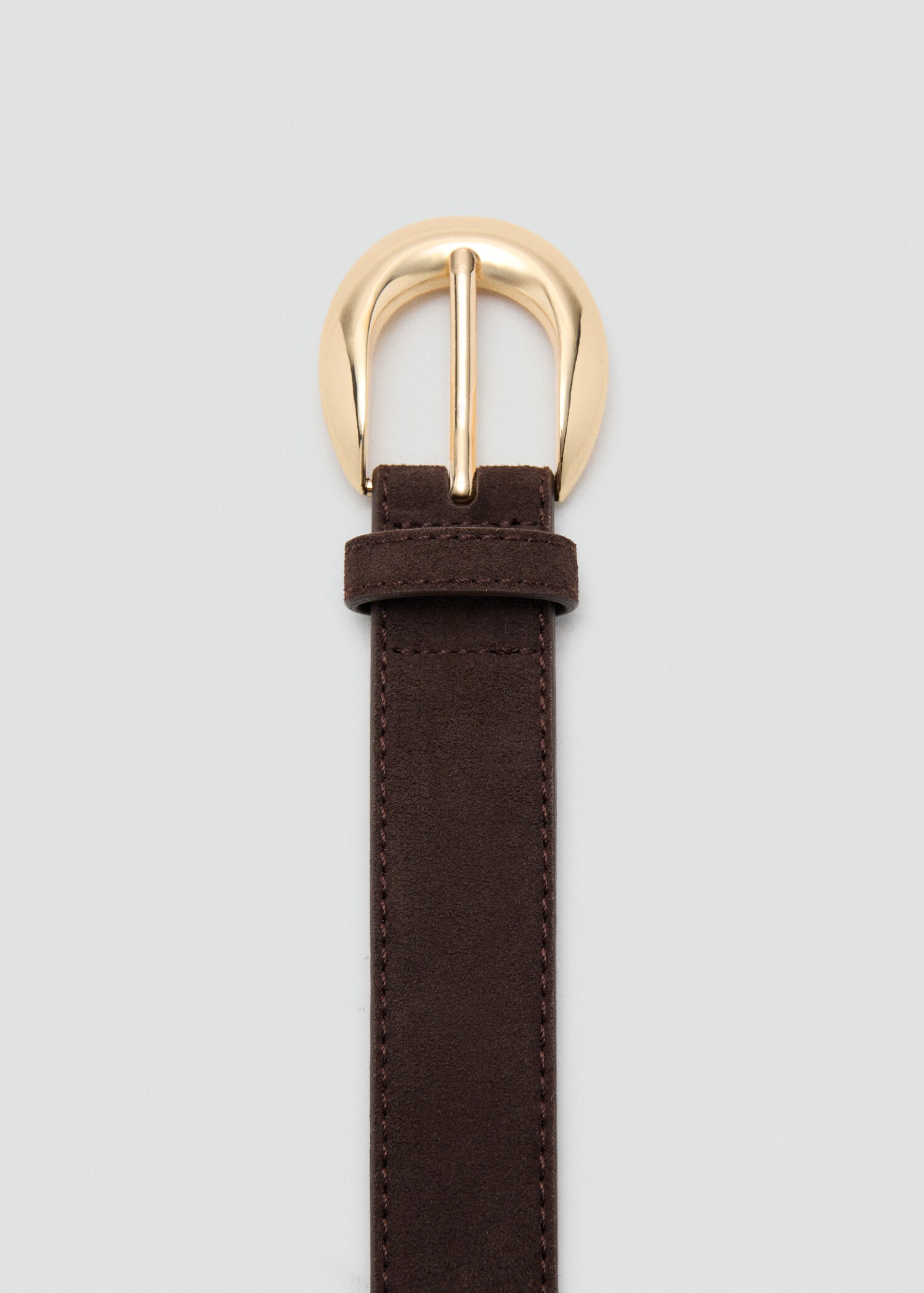 Leather belt with oval buckle - Details of the article 1