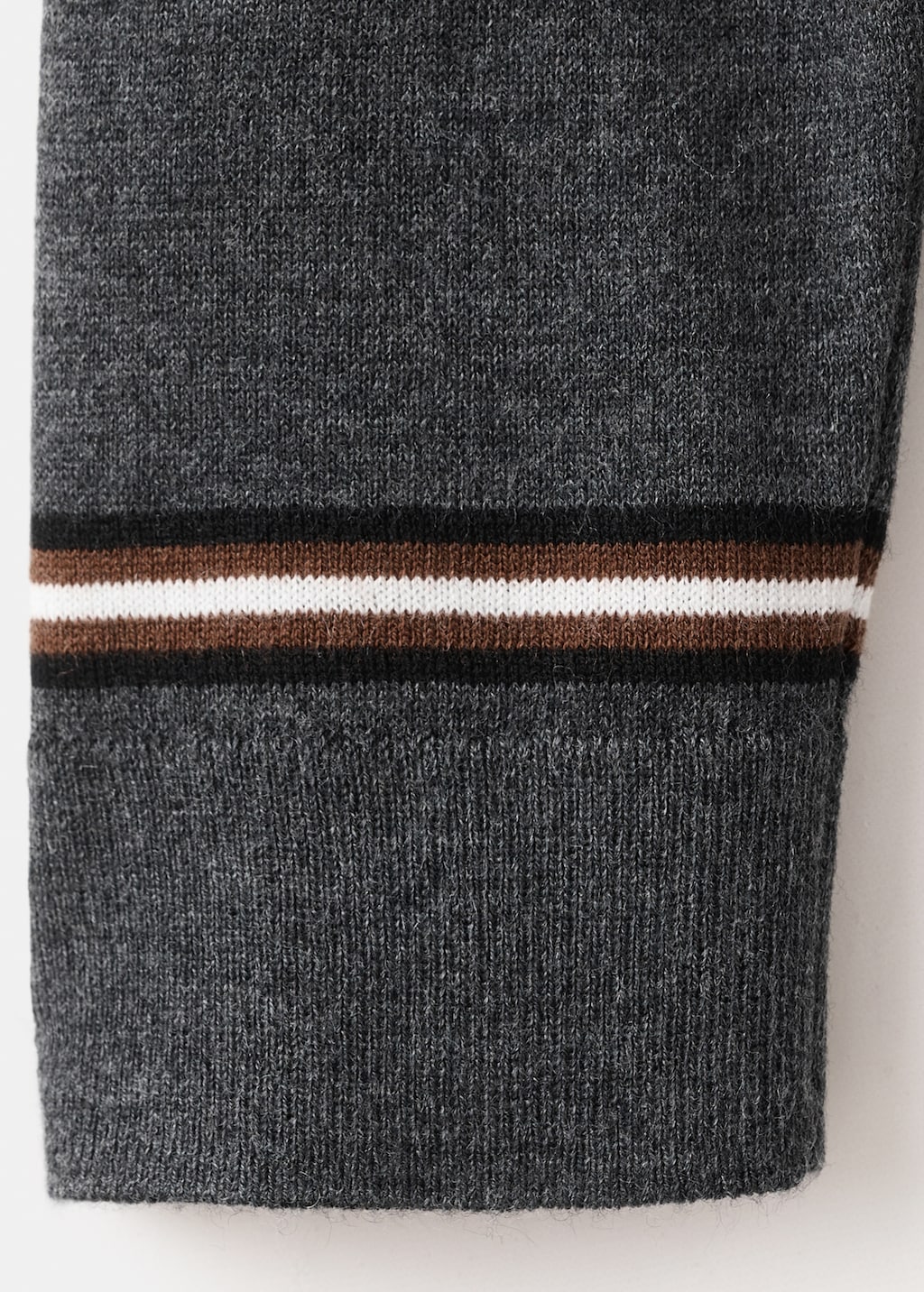 Striped polo-neck sweater